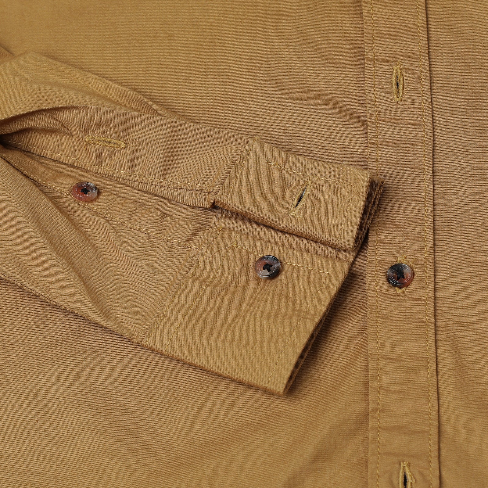 Mustard Solid Full Sleeve Shirt