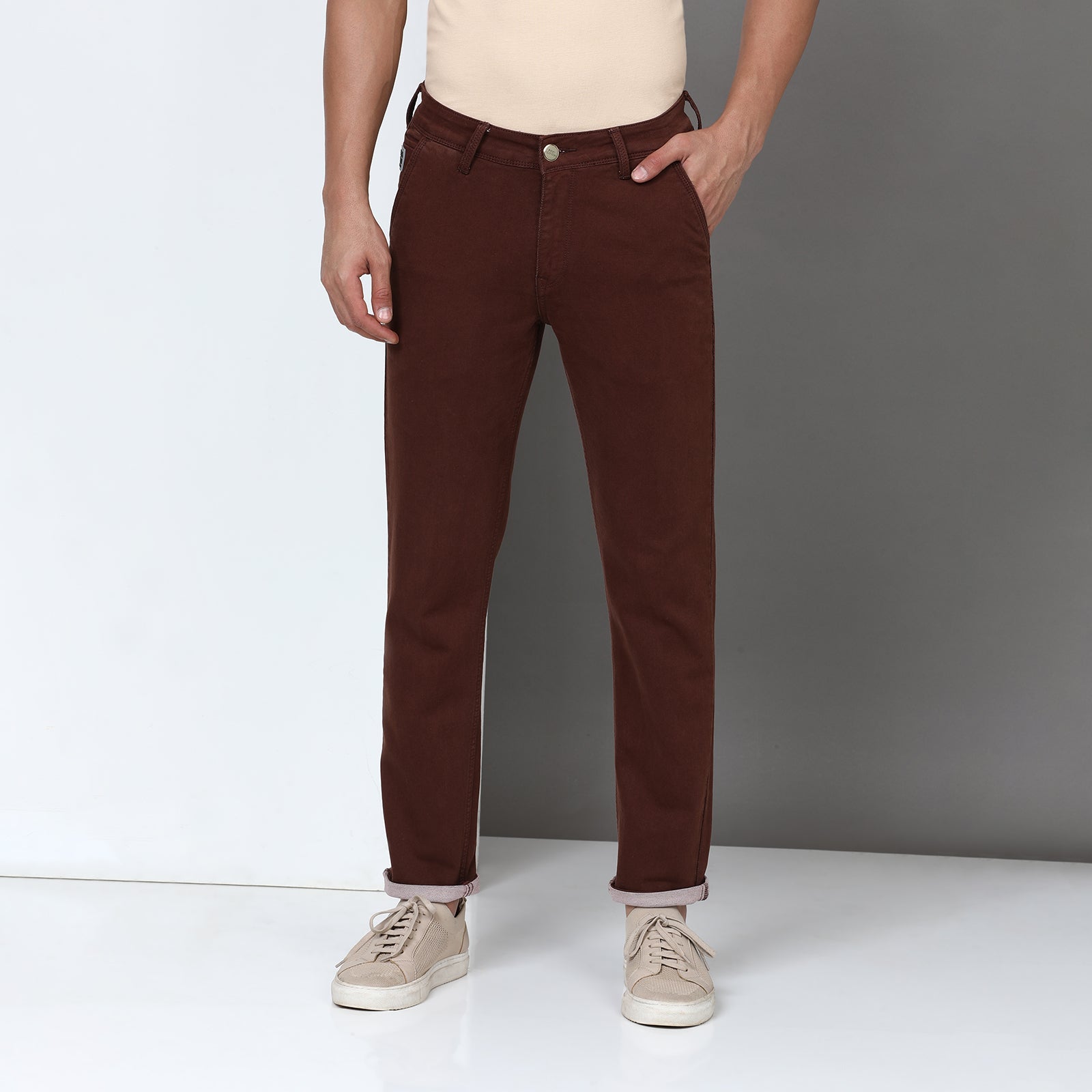 RFD Denim Brown Midrise Slim Fit Jeans