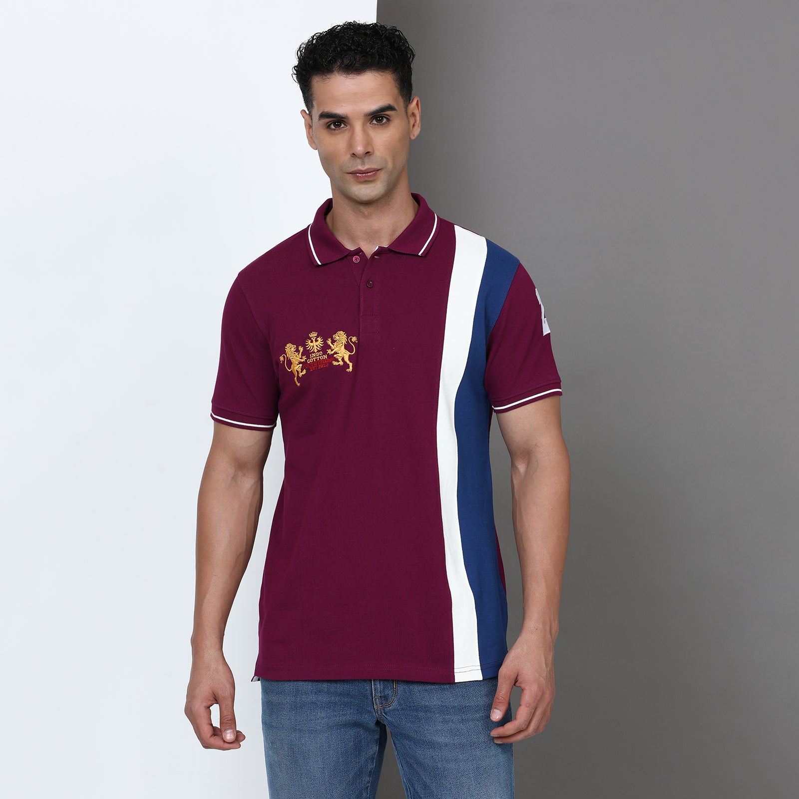 Slim Fit Cut & Sew Polo T-Shirt