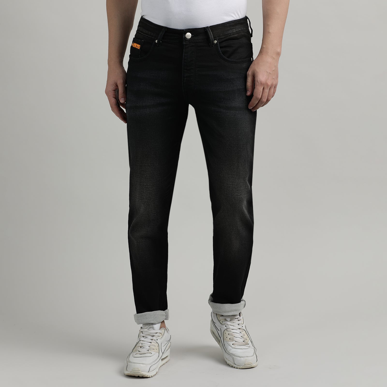 Denim Black Mid Rise Silm Fit Jeans