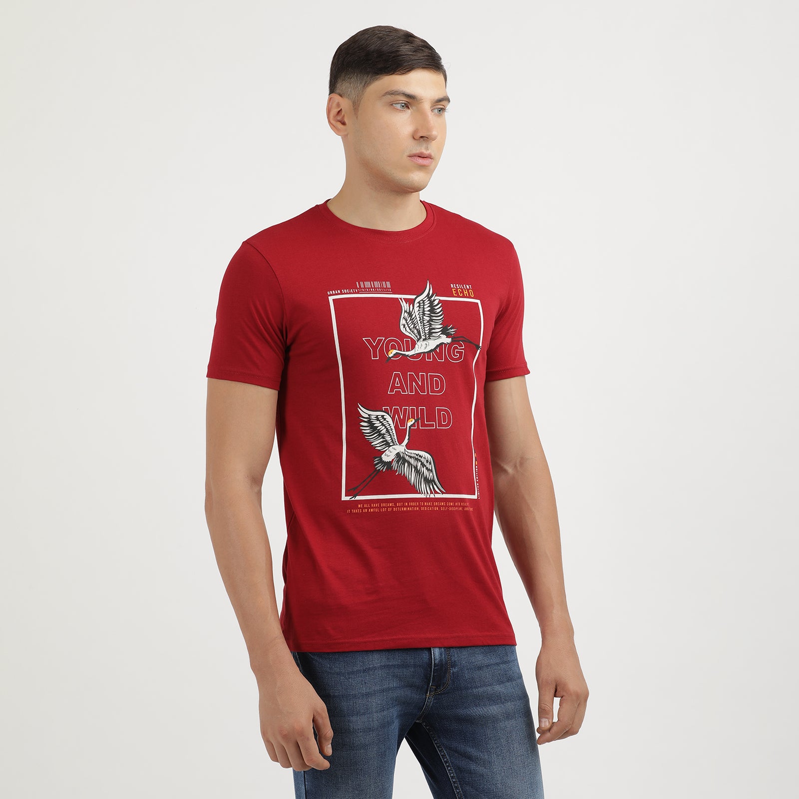 Indo Cotton Men's Crew Neck T-Shirt
