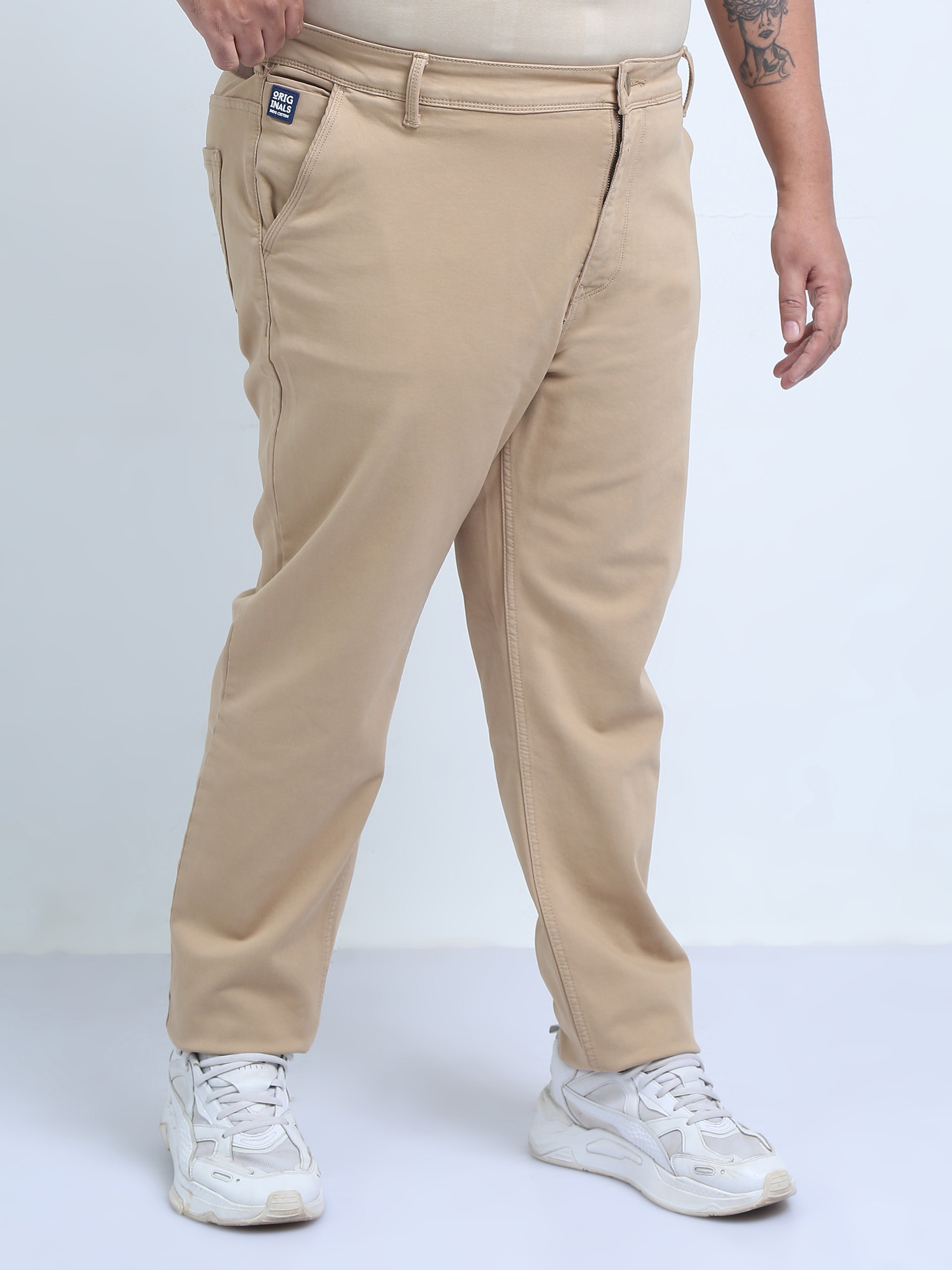 Men's Plus Size Over-Dyed-Denim Pants