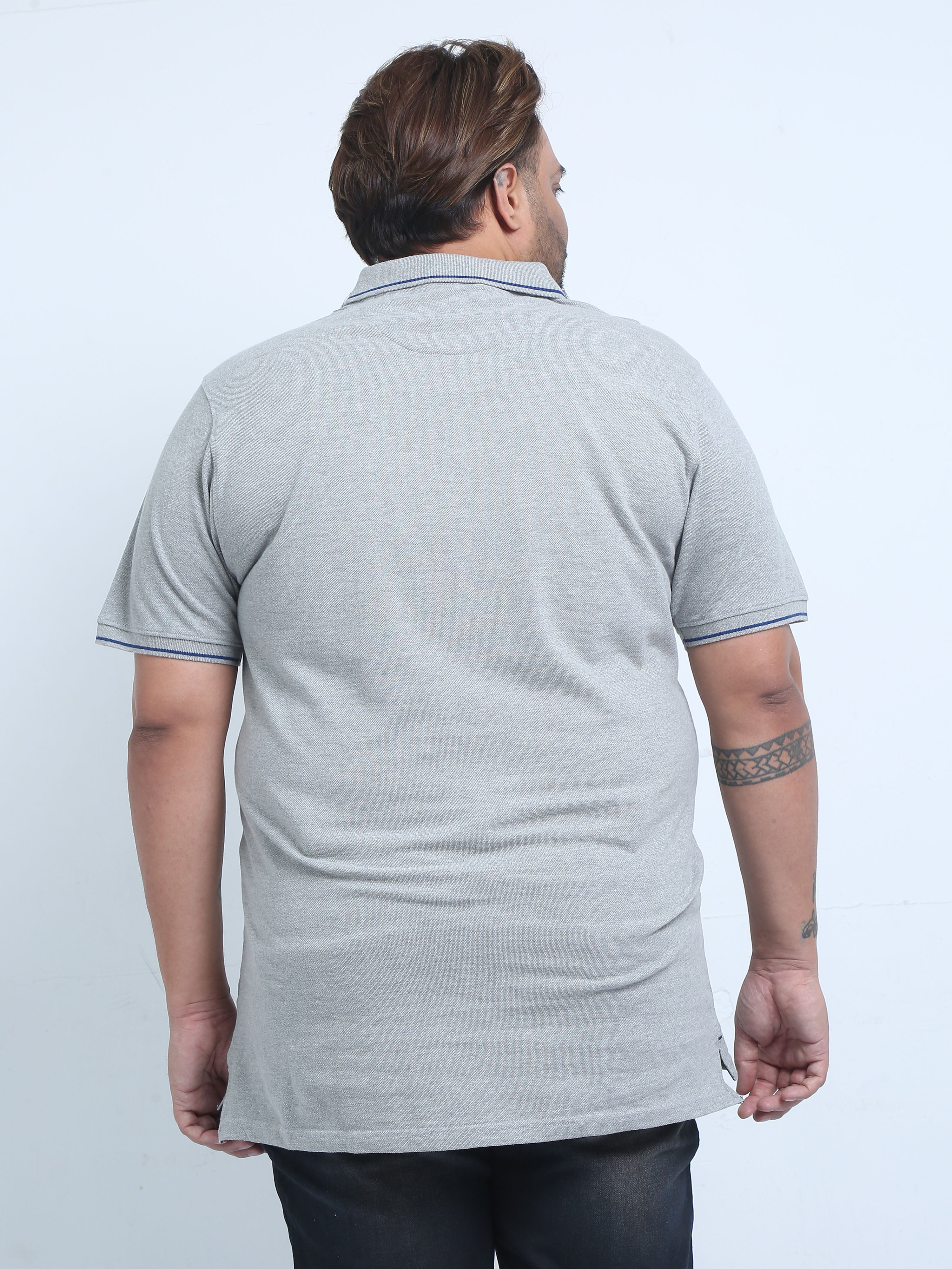 Men's Plus Size Solid Polo T-Shirt