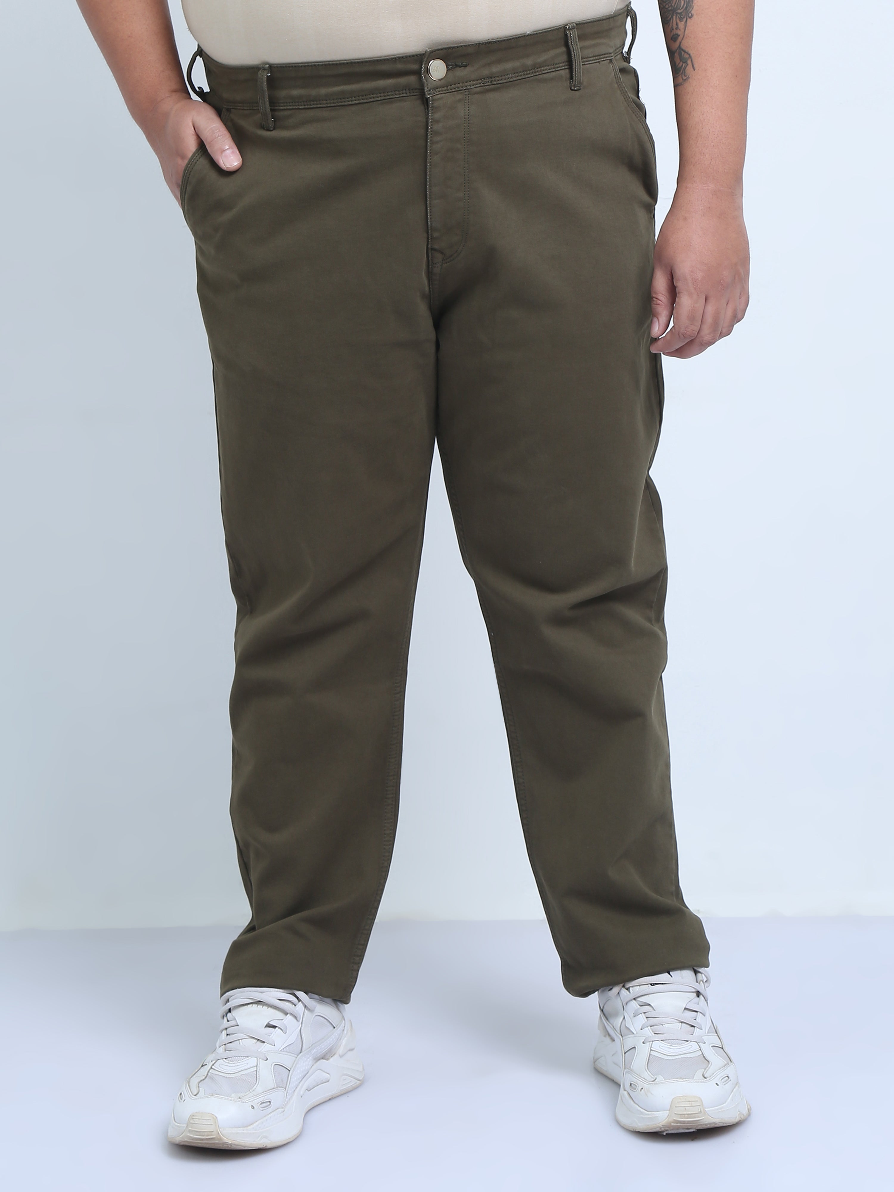 Men's Plus Size Over-Dyed-Denim Pants