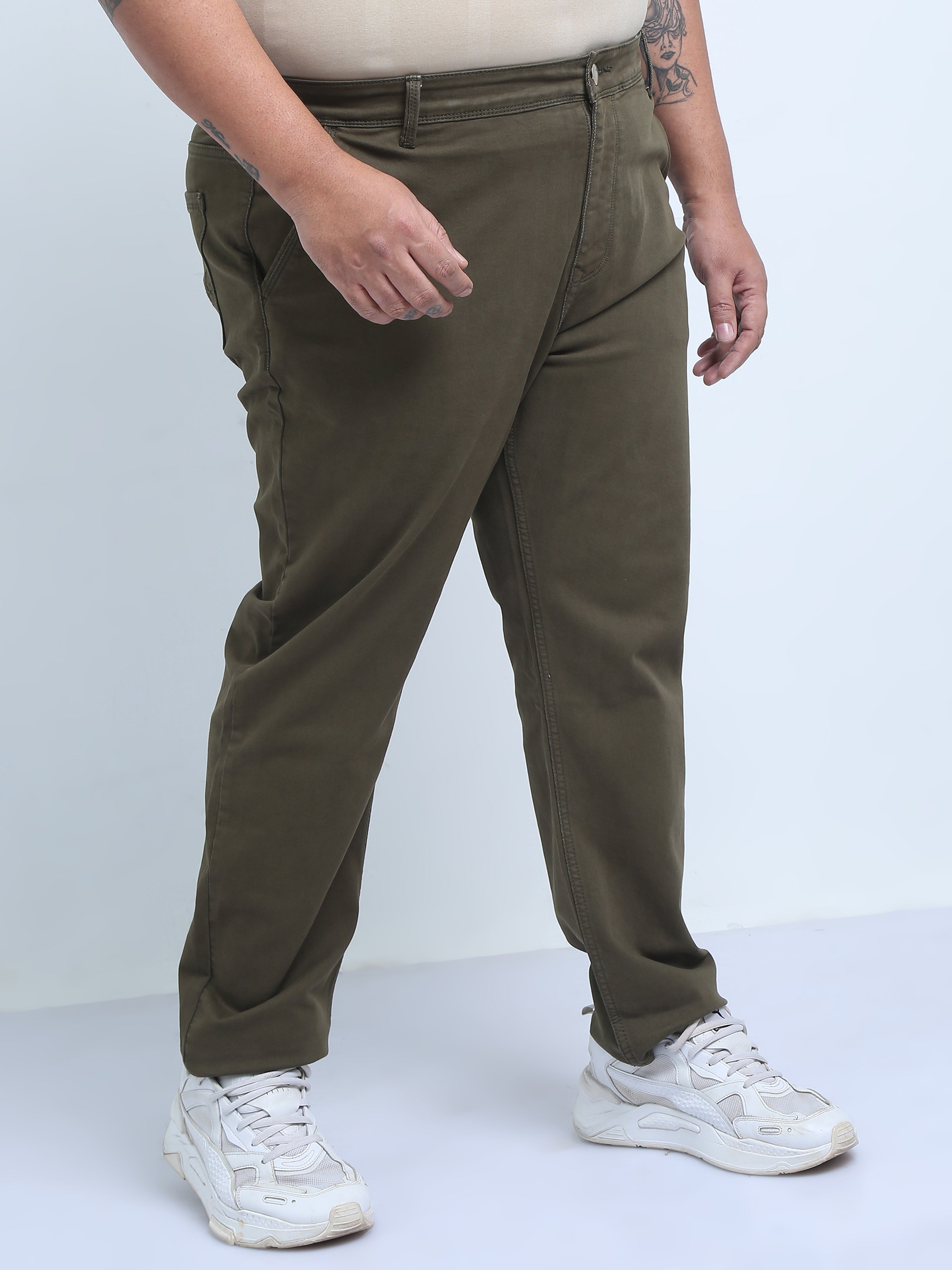 Men's Plus Size Over-Dyed-Denim Pants