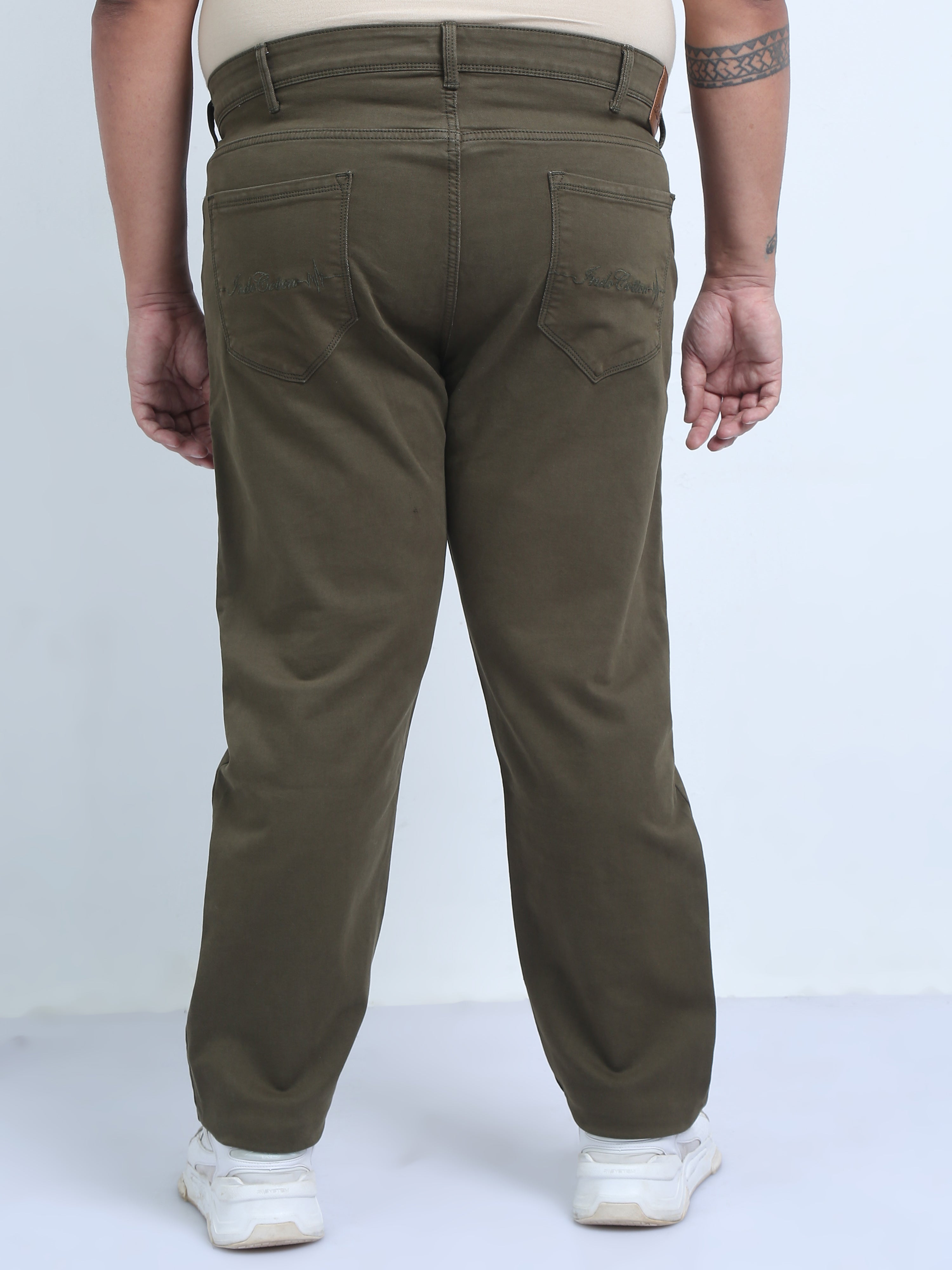 Men's Plus Size Over-Dyed-Denim Pants