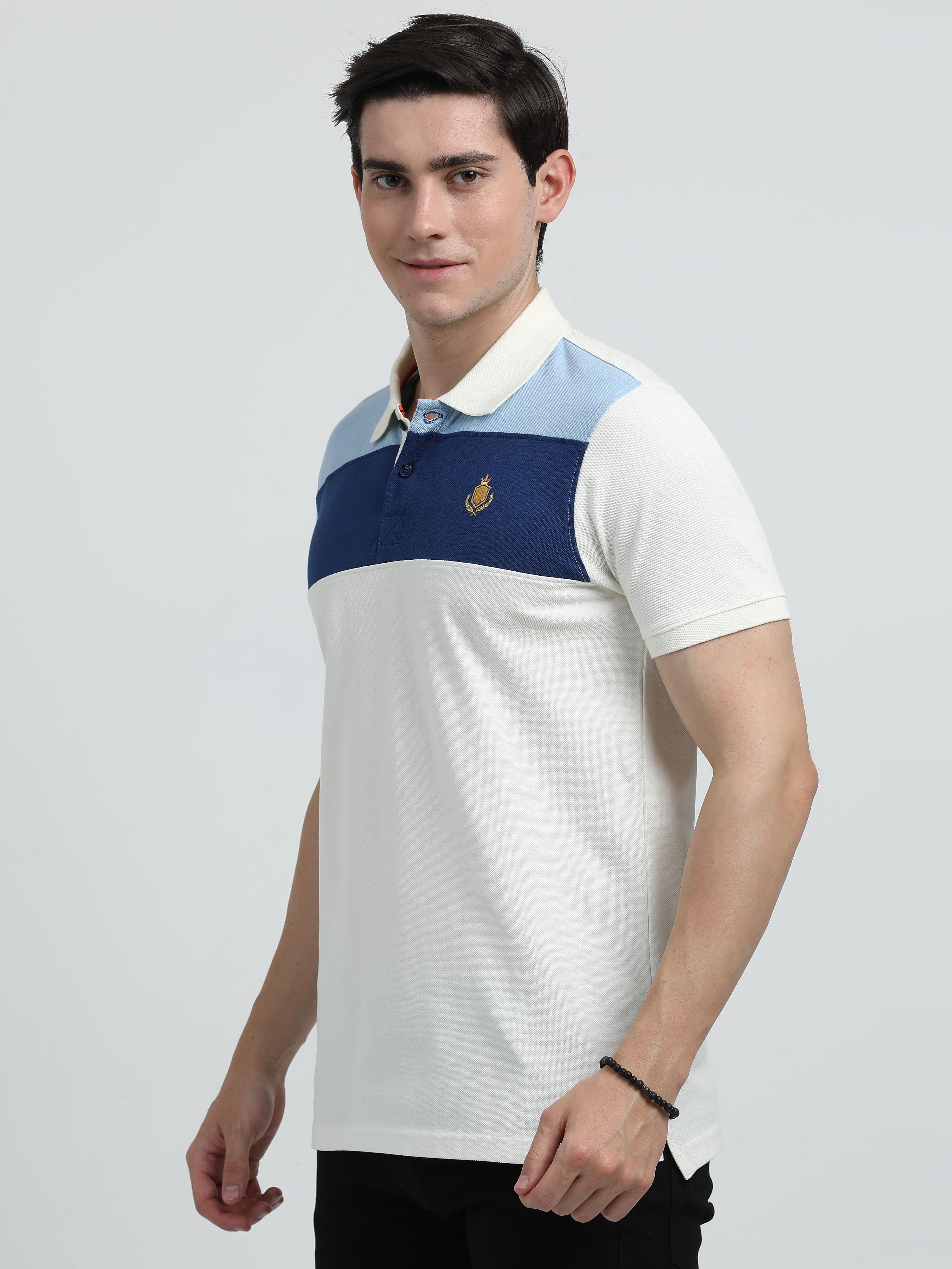 Indo Cotton Men's Cut & Sew Polo T-Shirt