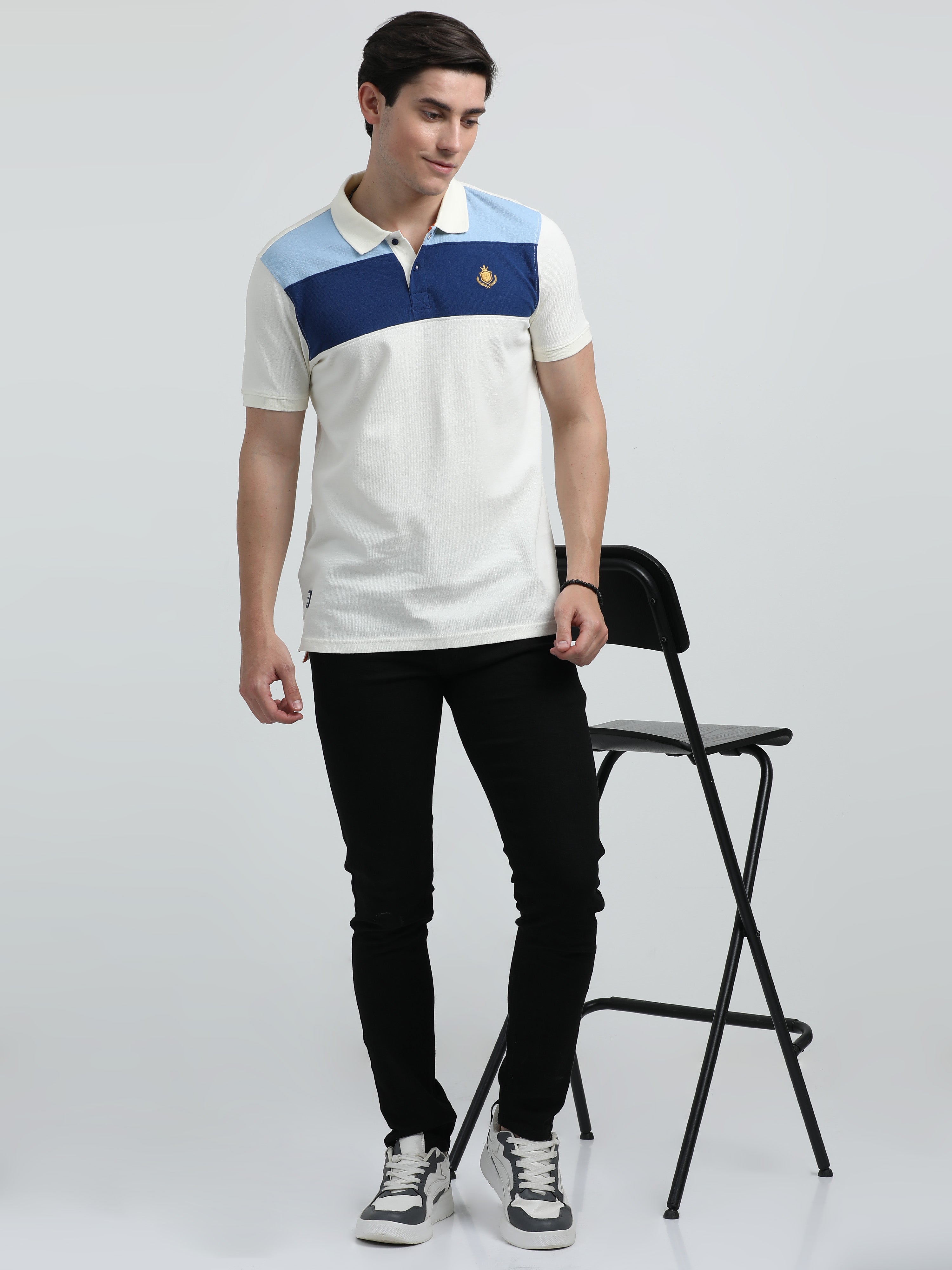 Indo Cotton Men's Cut & Sew Polo T-Shirt