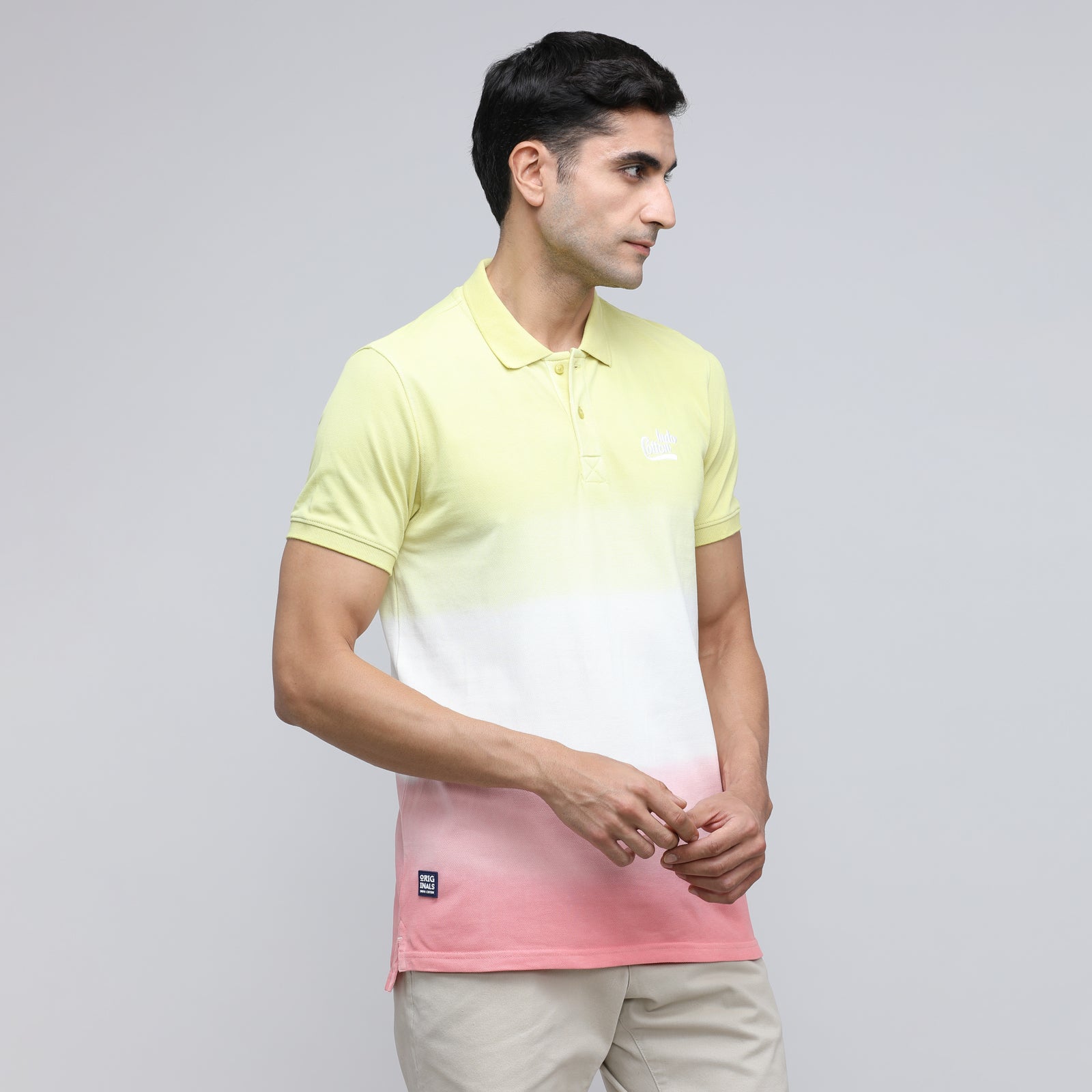 Indo Cotton Men's Polo Neck T-Shirt