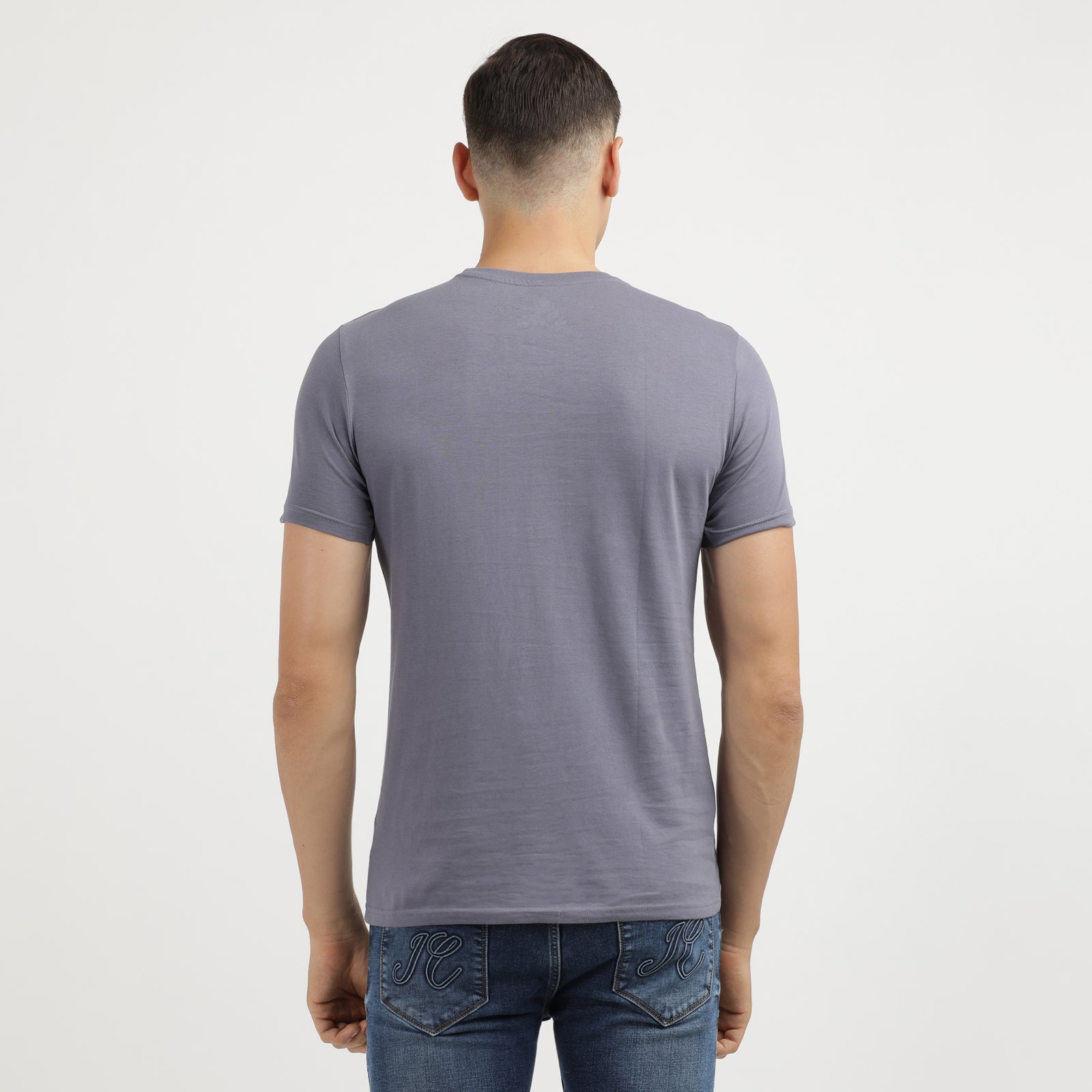 Men's Grisaille Young And Wild Crew Neck Printed T-Shirt