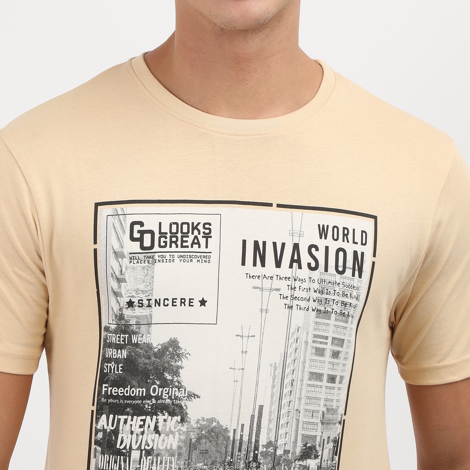 Indo Cotton Men's Crew Neck T-Shirt