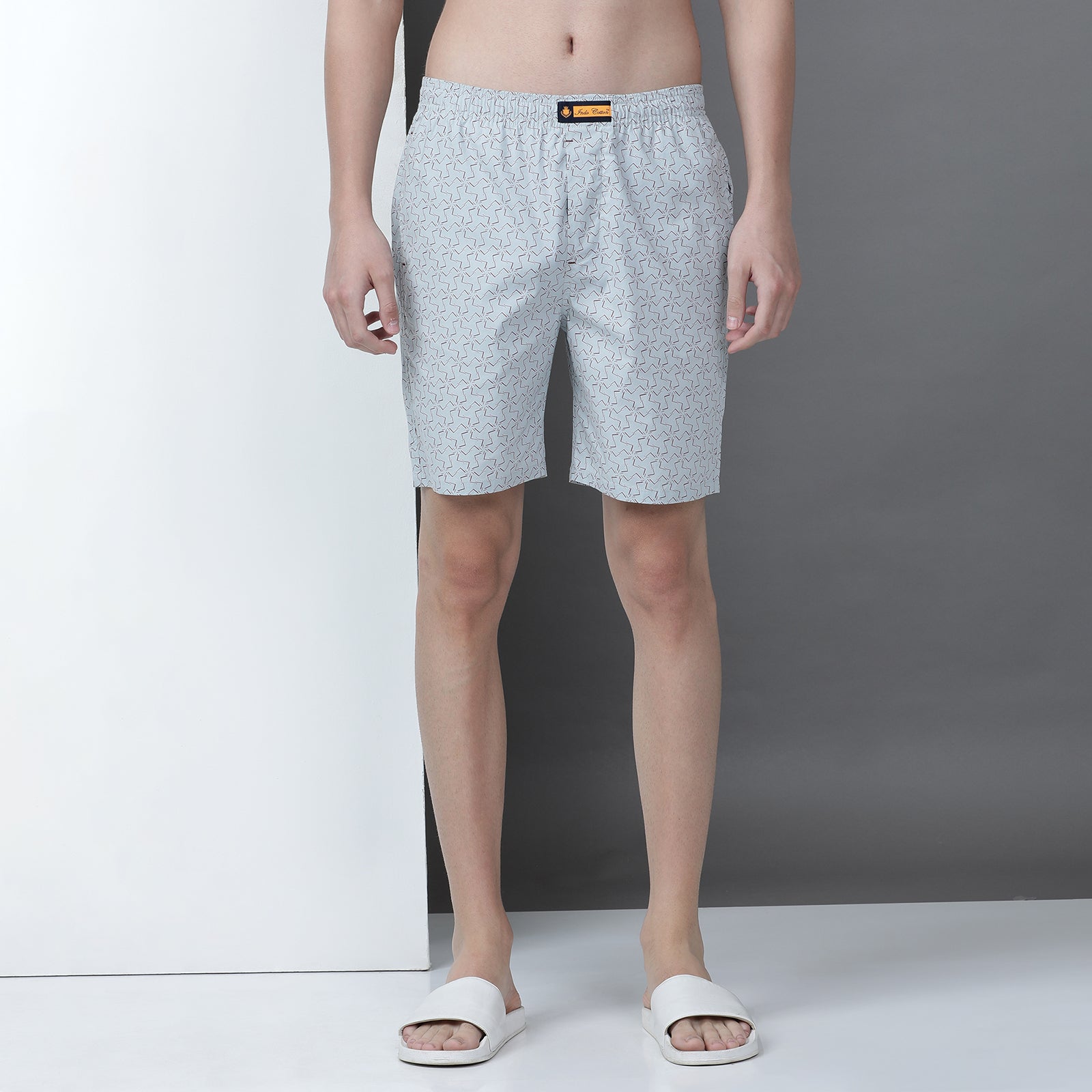 Pearl Blue Printed Men Boxer Set