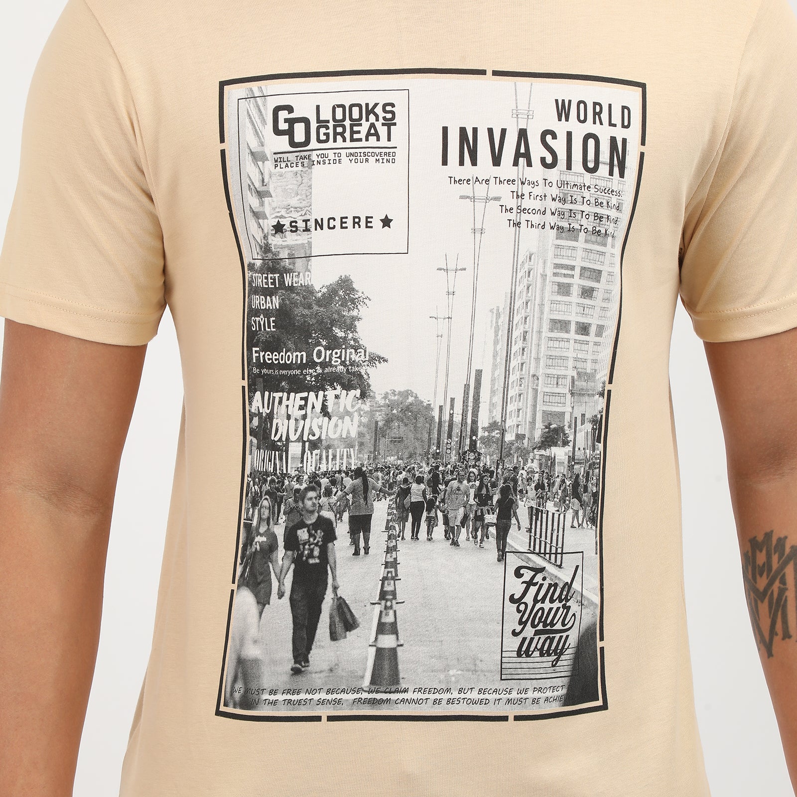 Indo Cotton Men's Crew Neck T-Shirt