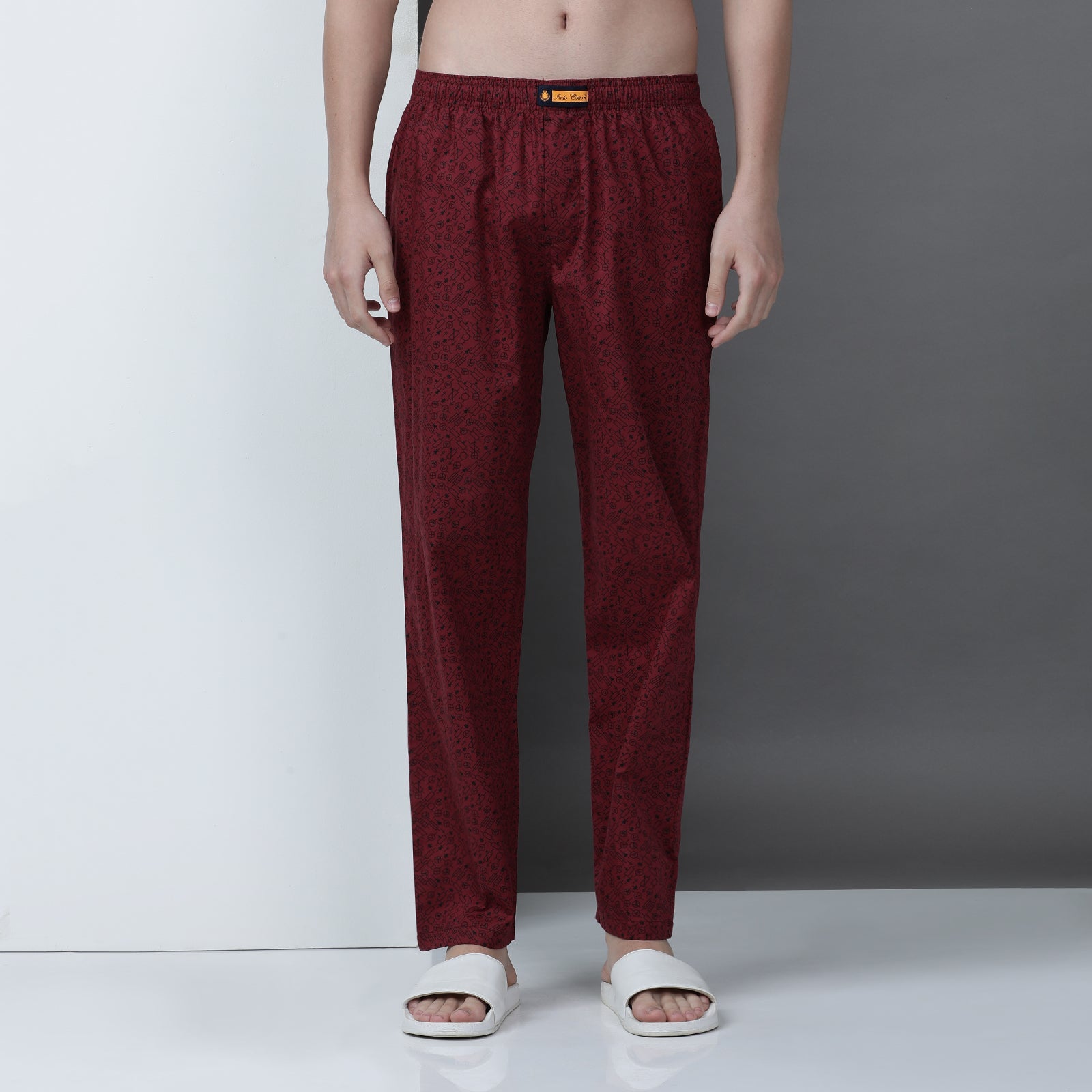 Marron Printed Lounge Wear Set