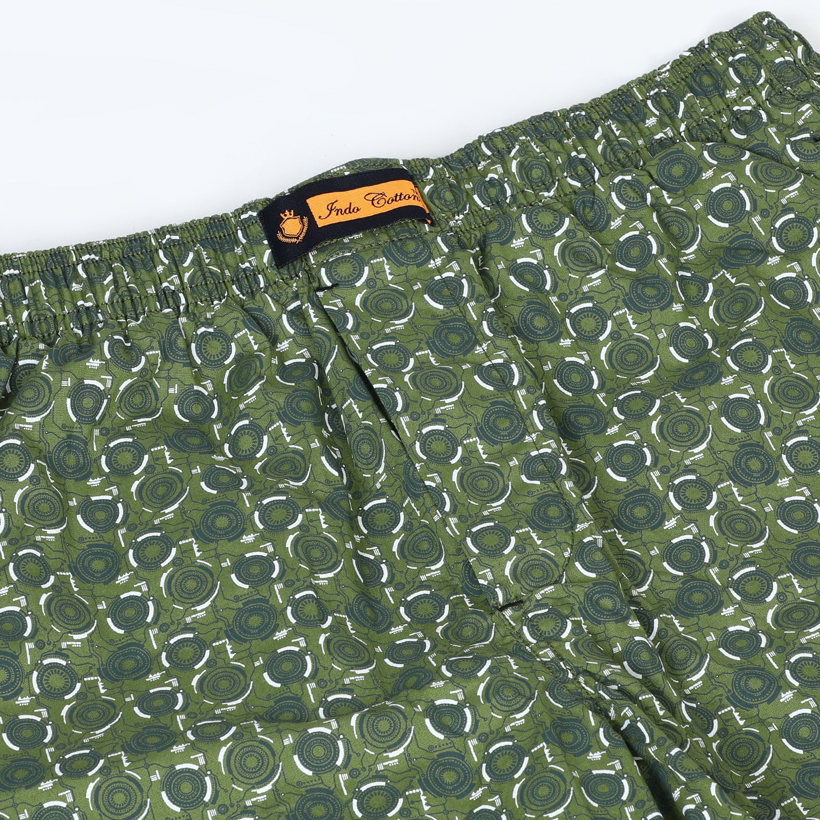 Green Printed Short Thigh Short