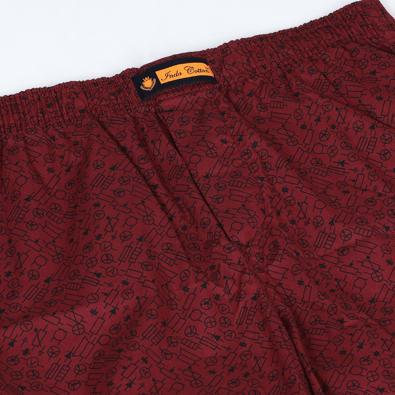 Marron Printed Short Thigh Short