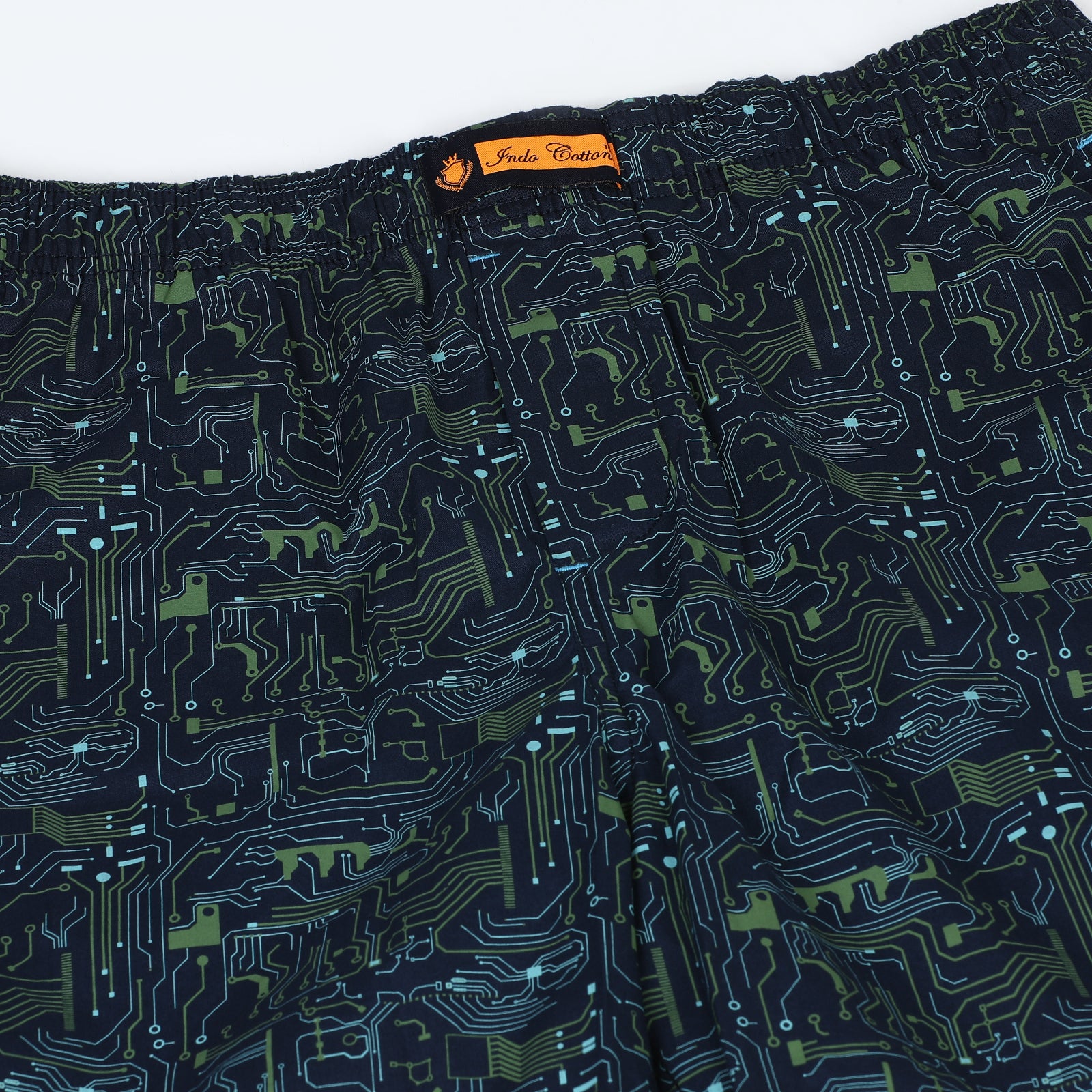 Navy Printed Short Thigh Short