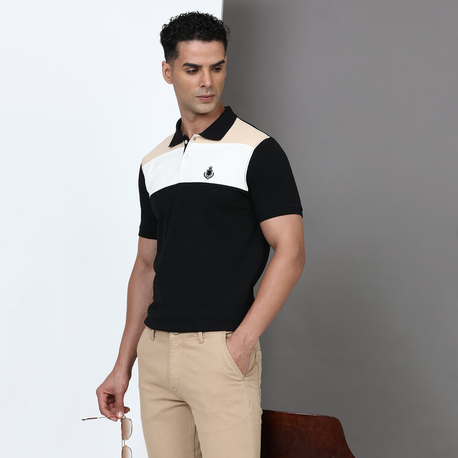 Slim Fit Cut & Sew Polo T-Shirt