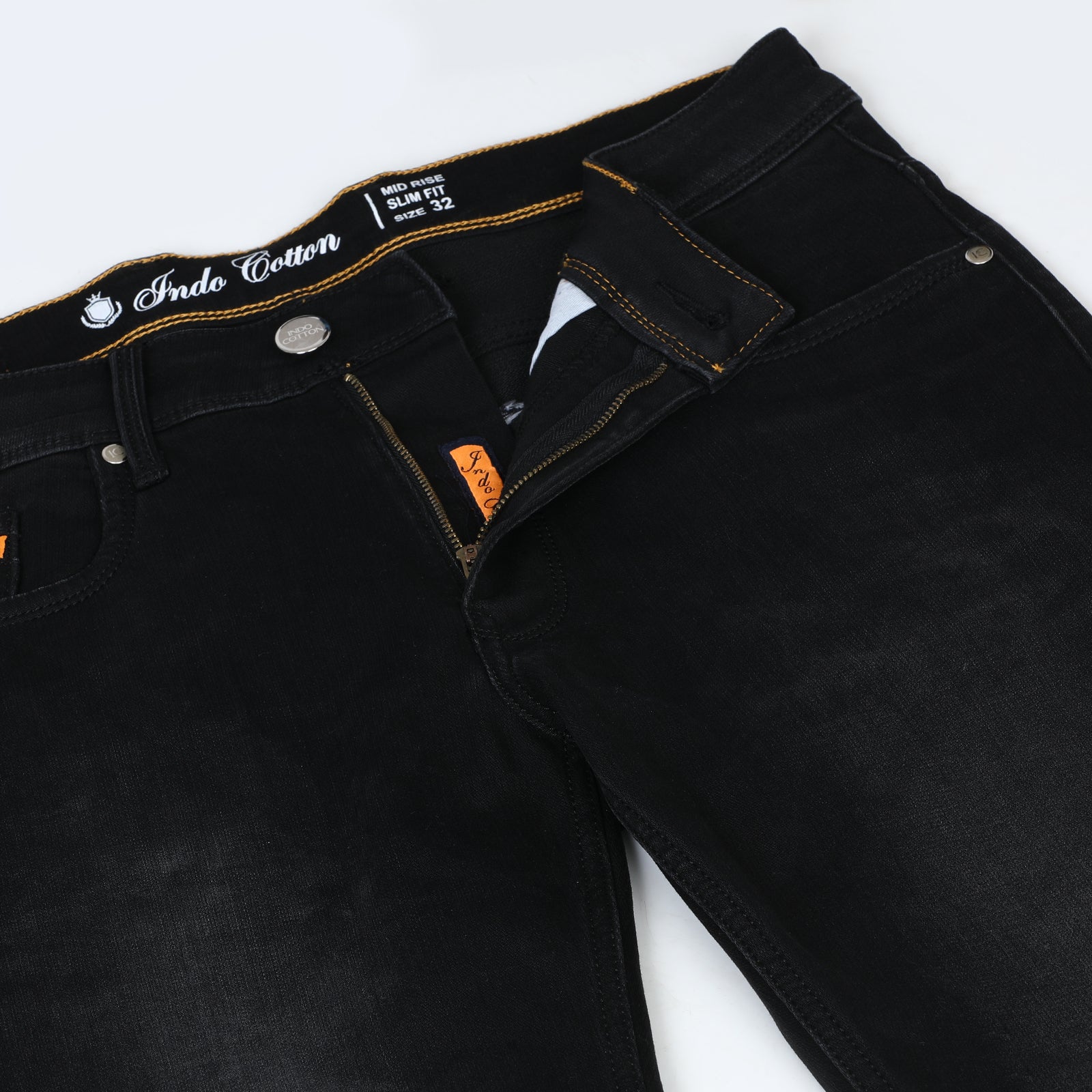 Denim Black Midrise Slim Fit Jeans