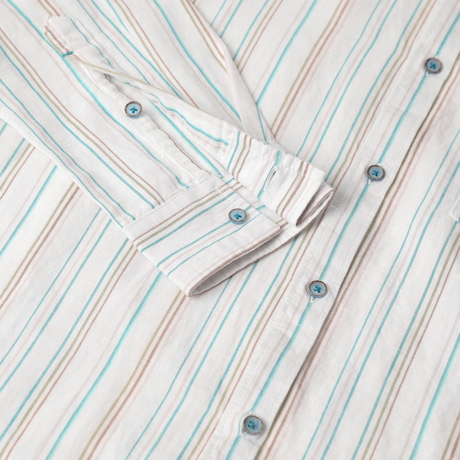 White Striped Full Sleeve Shirt