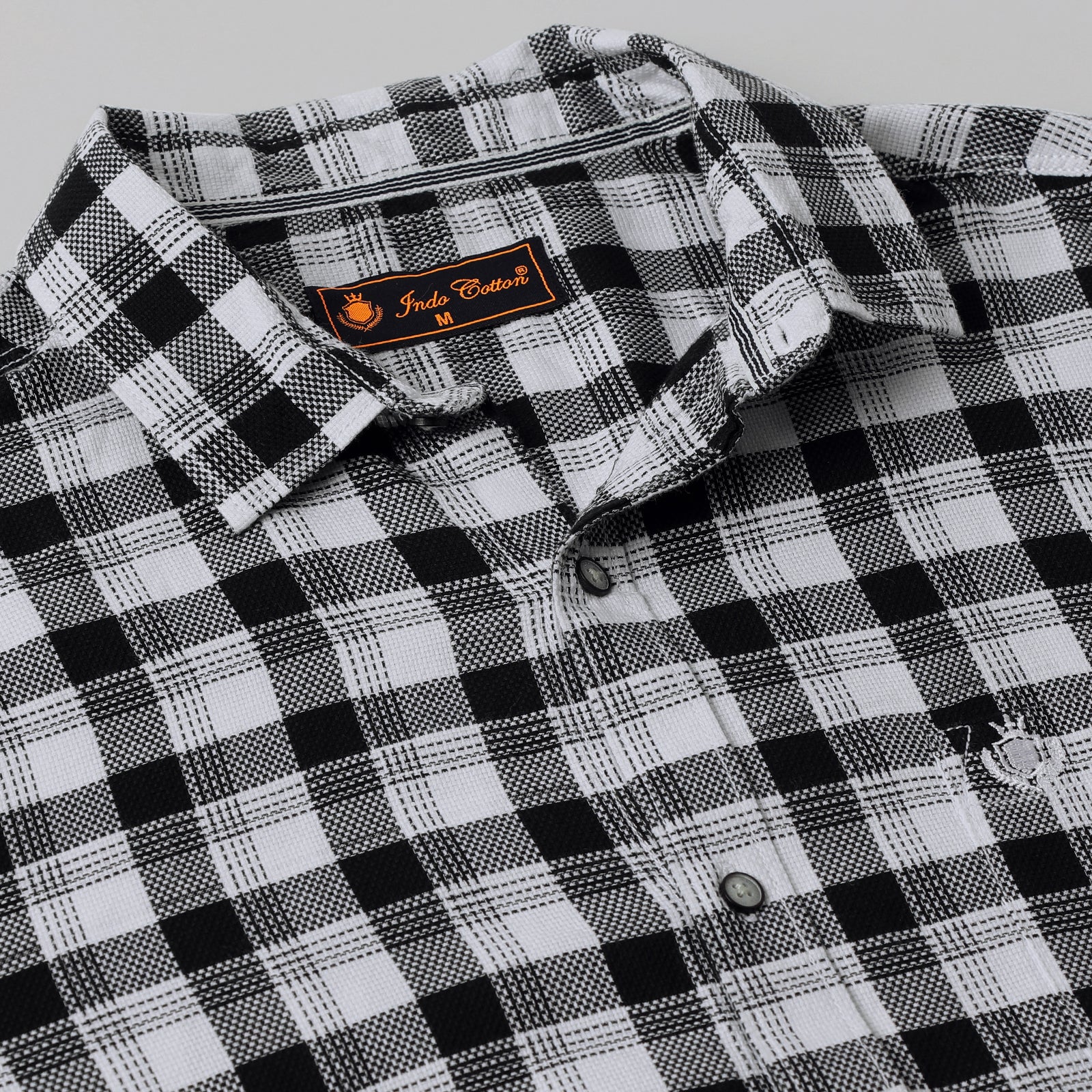 Black & White Checks Full Sleeve Shirt