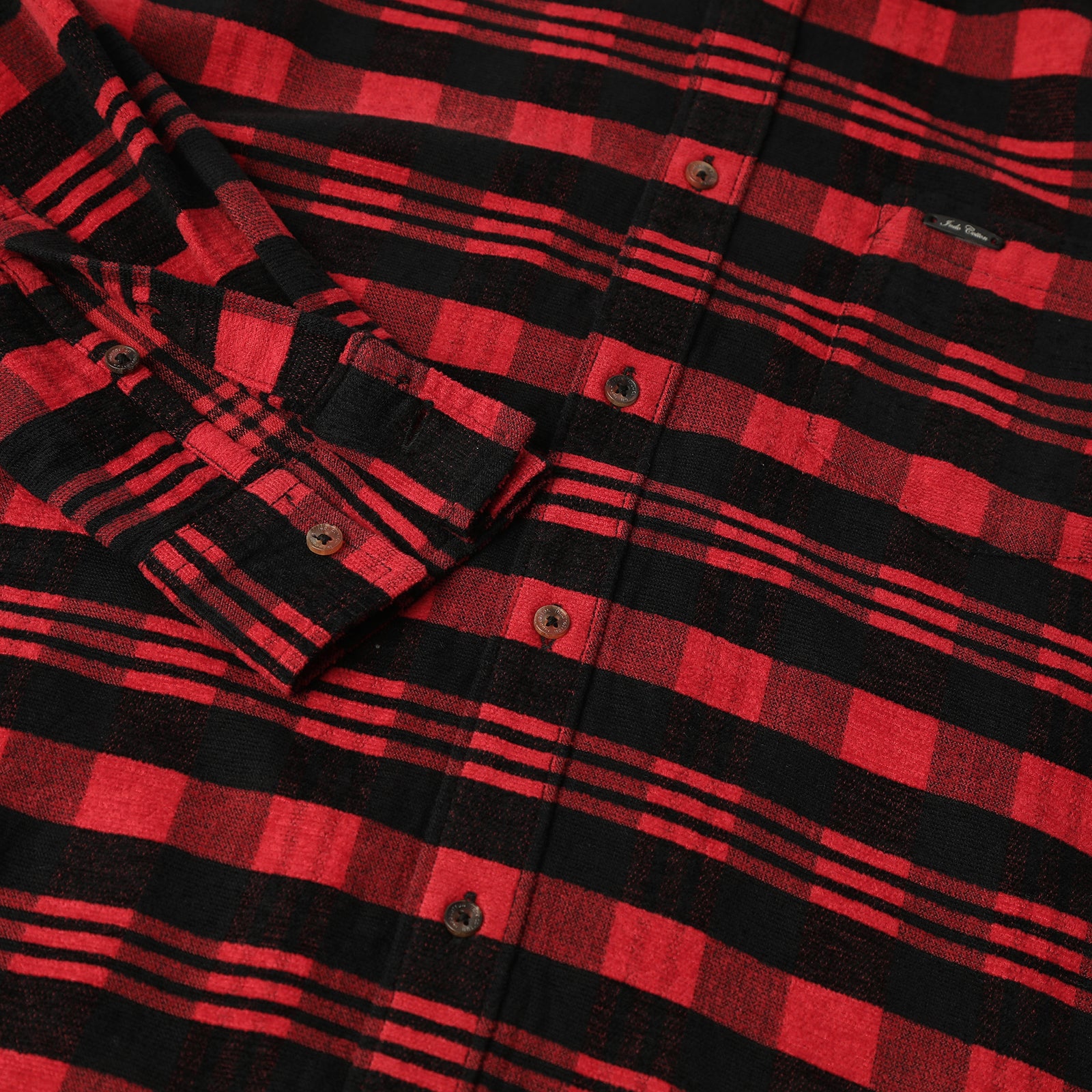 Black & Red Checks Full Sleeve Shirt