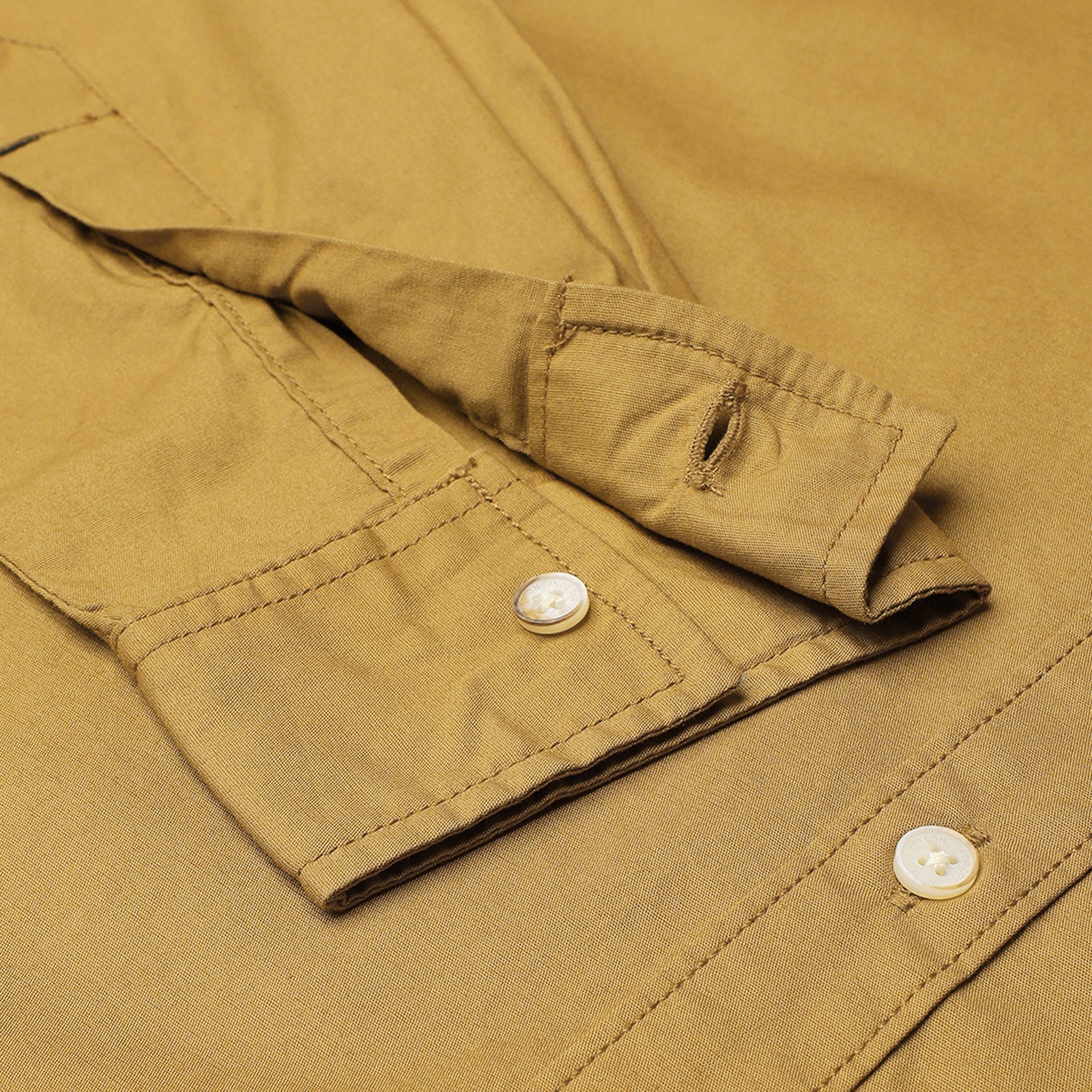 Mustard Solid Full Sleeve Shirt