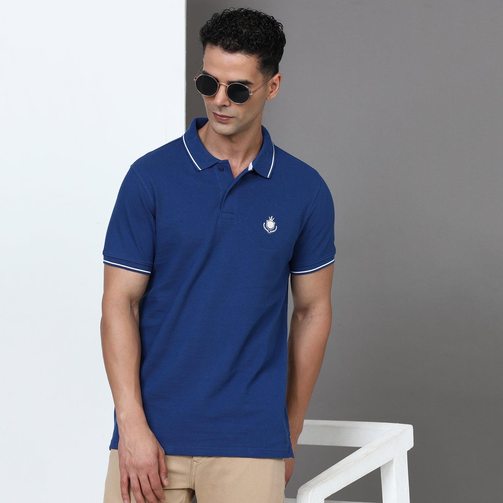 Solid Men Slim Fit Polo T-Shirt