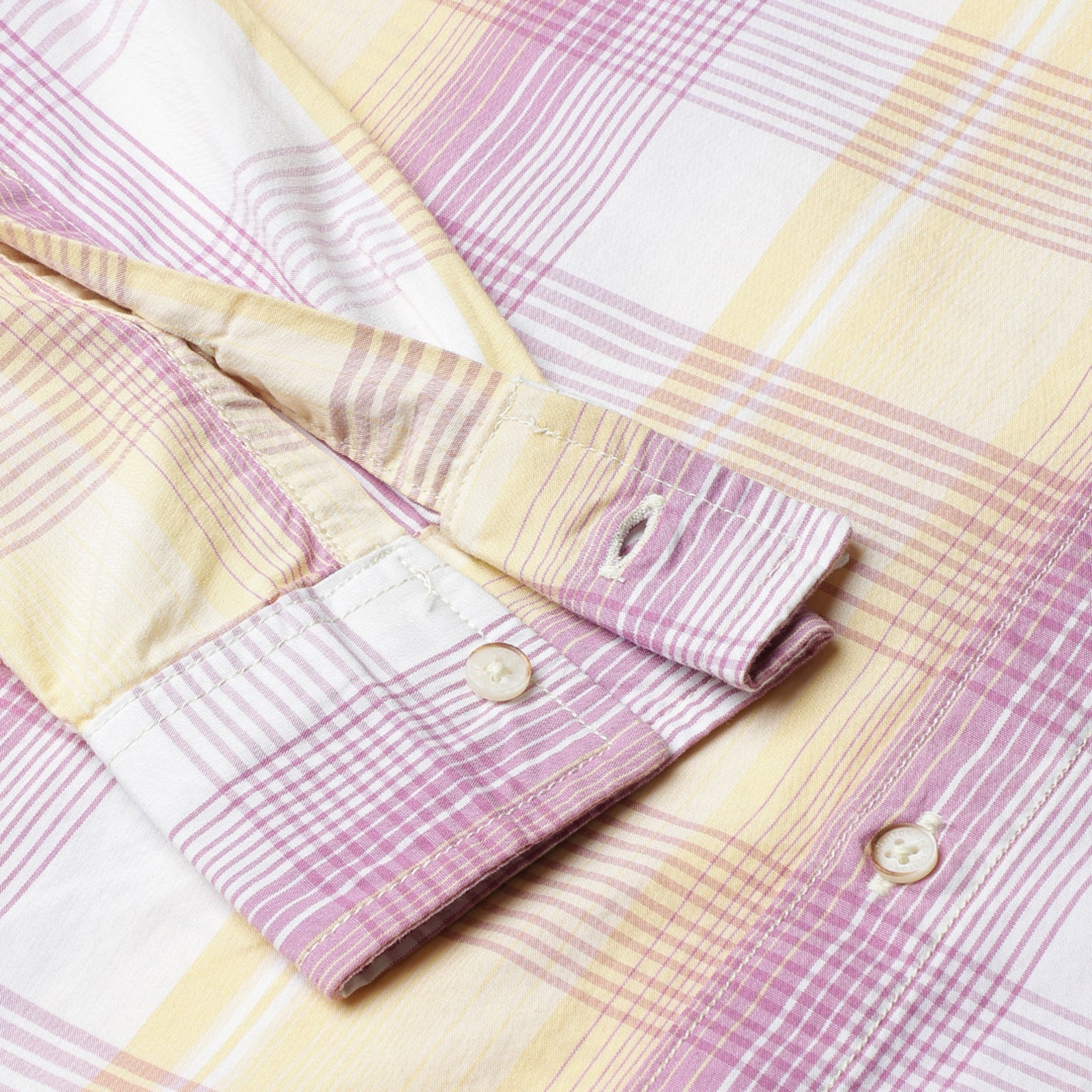 Purple & Yellow Full Sleeve Checks Shirt