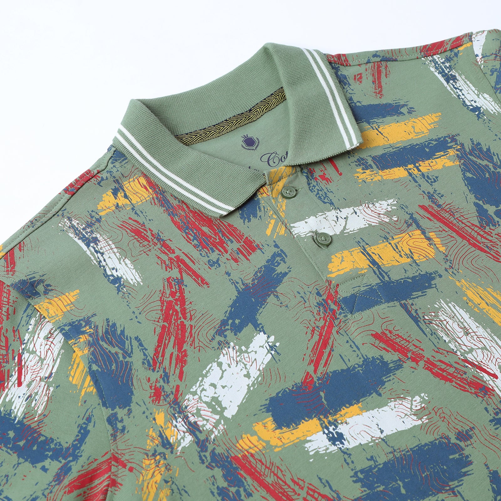 All Over Print Turf Green Polo T-Shirt