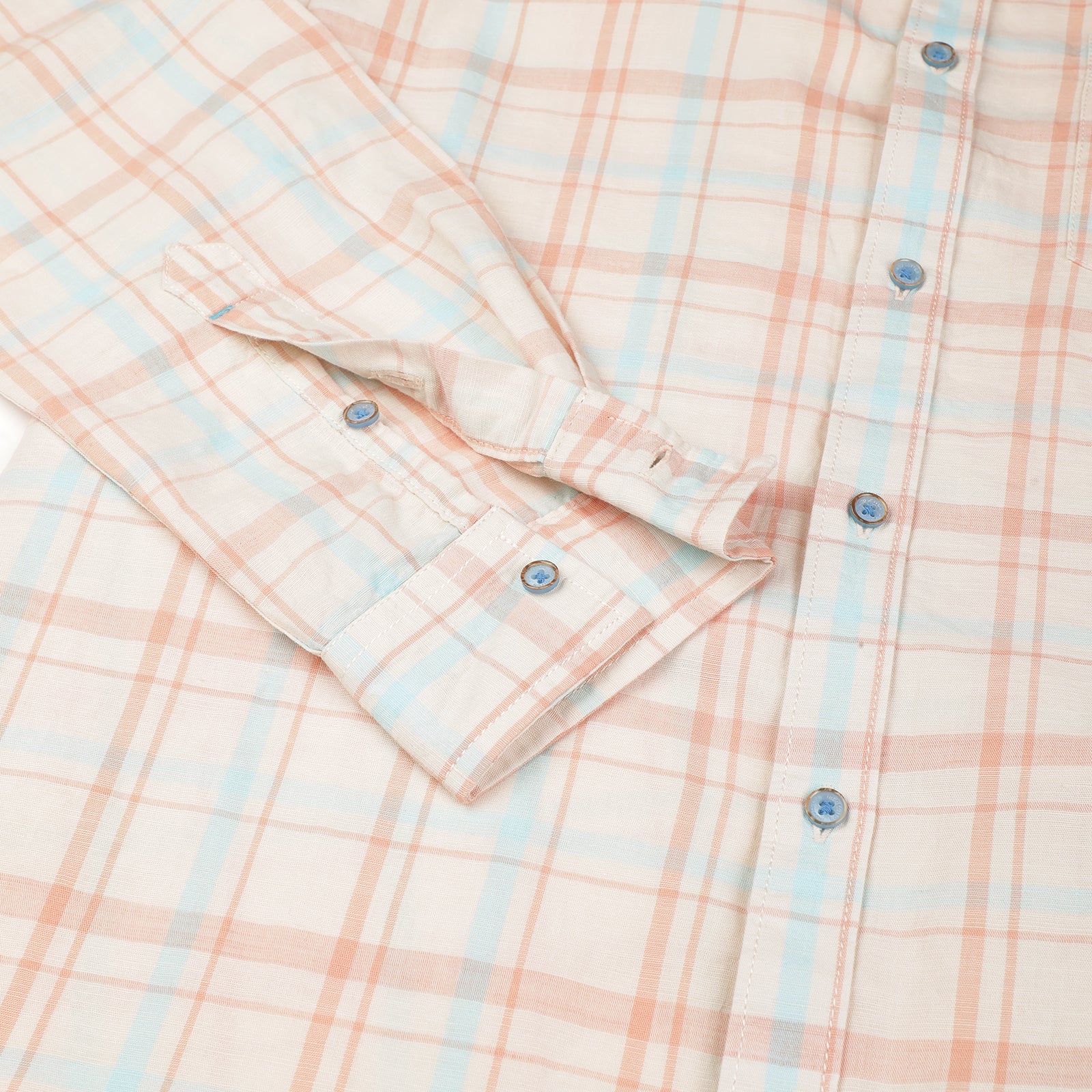 Men's Checkered Slim Fit Shirt With Patch Pocket