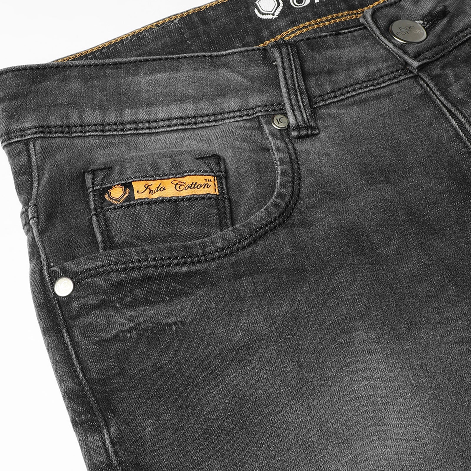 Mid Wash Black Midrise Slim Fit Jeans