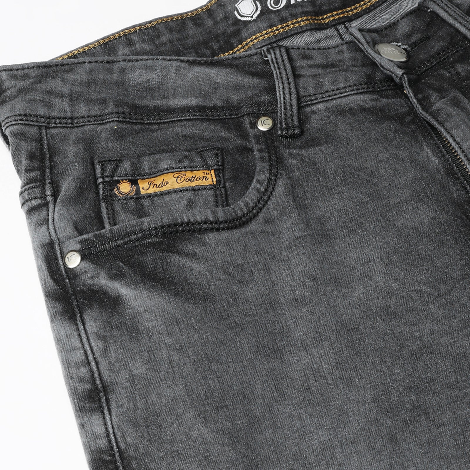 Dark Wash Black Midrise Slim Fit Jeans