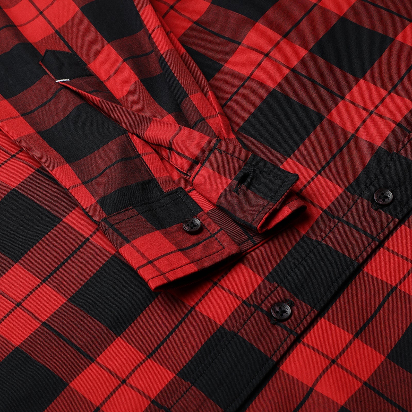 Black & Red Full Sleeve Checks Shirt