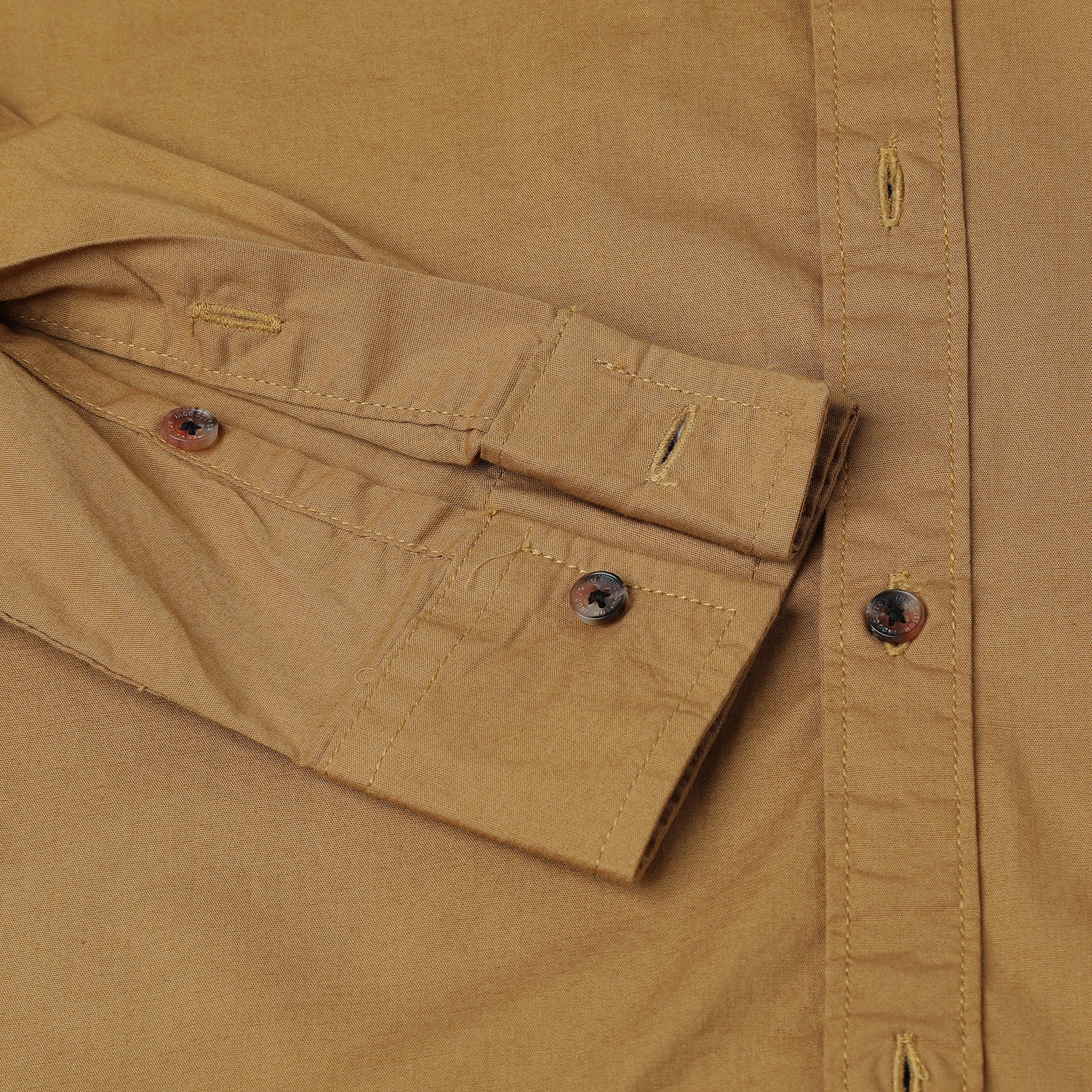 Mustard Solid Full Sleeve Shirt