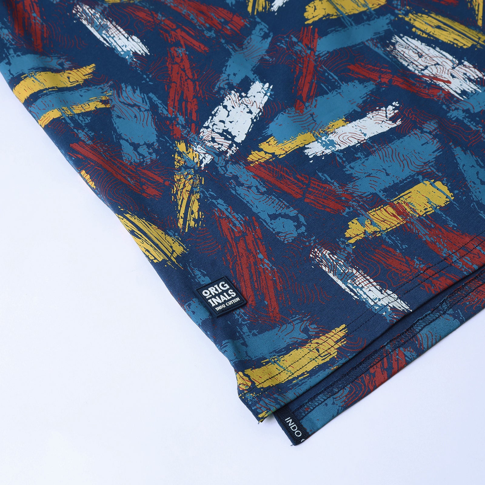 All Over Print Navy Peony Polo T-Shirt