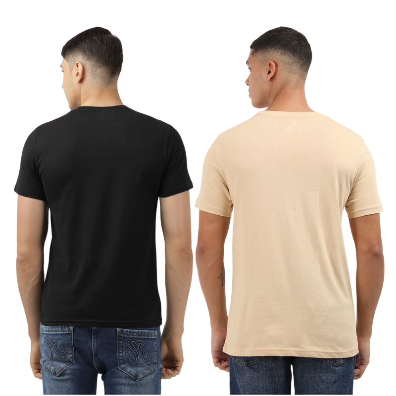 Men's Hollywood Over The Limit & World Invasion Find Your Way Round Neck Printed T-Shirt Pack of 2