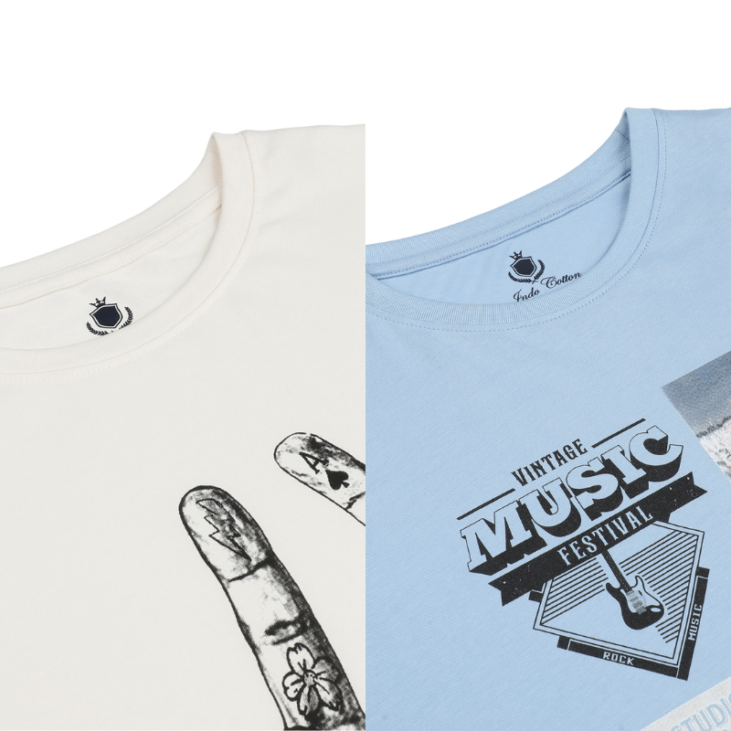 Men's Keep Your Essence & Vintage Music Festival Graphic T-Shirt Pack Of 2