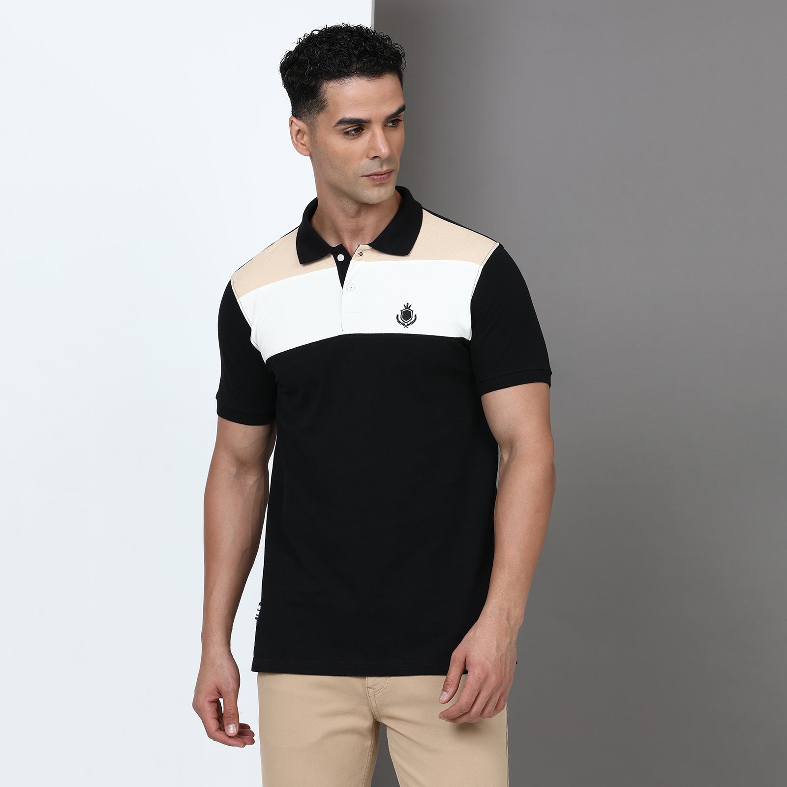 Slim Fit Cut & Sew Polo T-Shirt