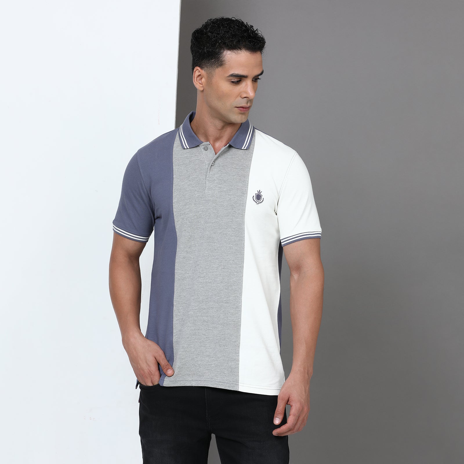 Slim Fit Cut & Sew Polo T-Shirt