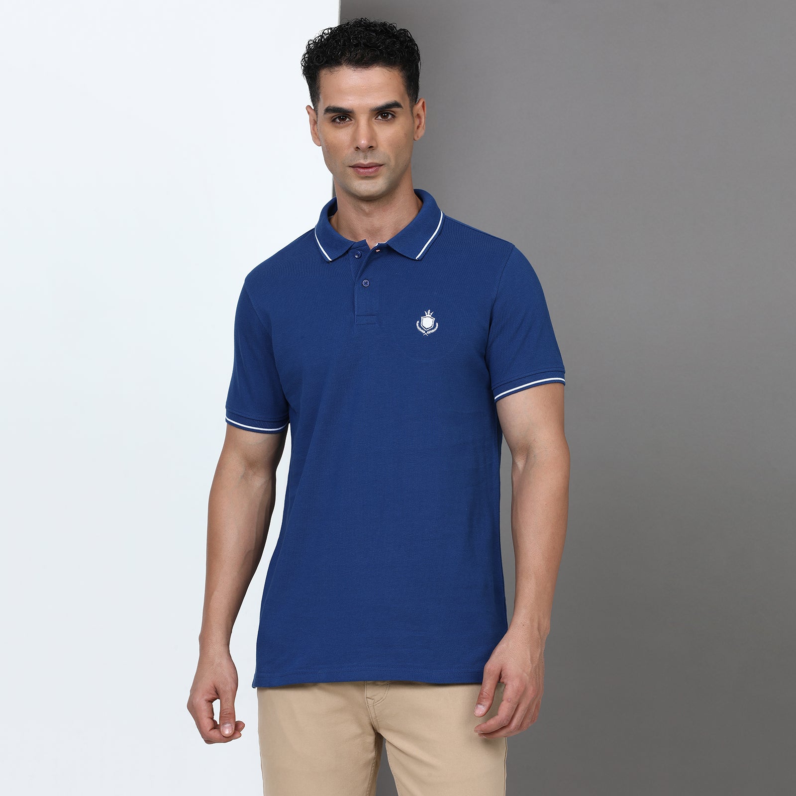 Solid Men Slim Fit Polo T-Shirt