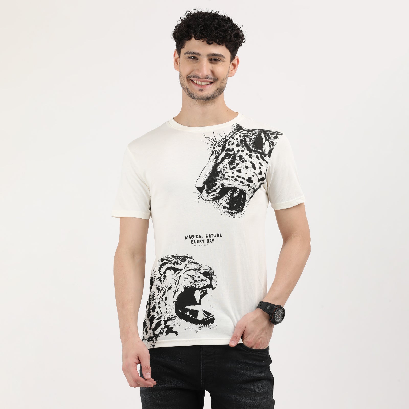 Vanilla Ice Roaring Style Leopard Print T-Shirt