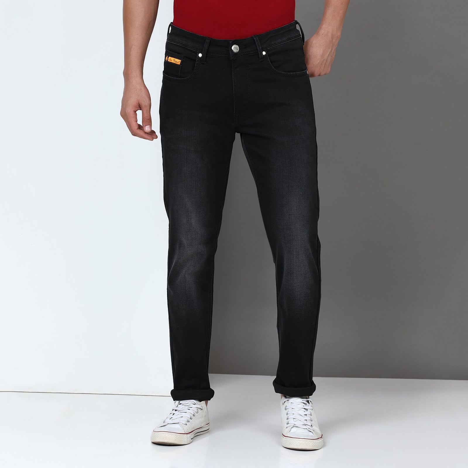 Denim Black Midrise Slim Fit Jeans