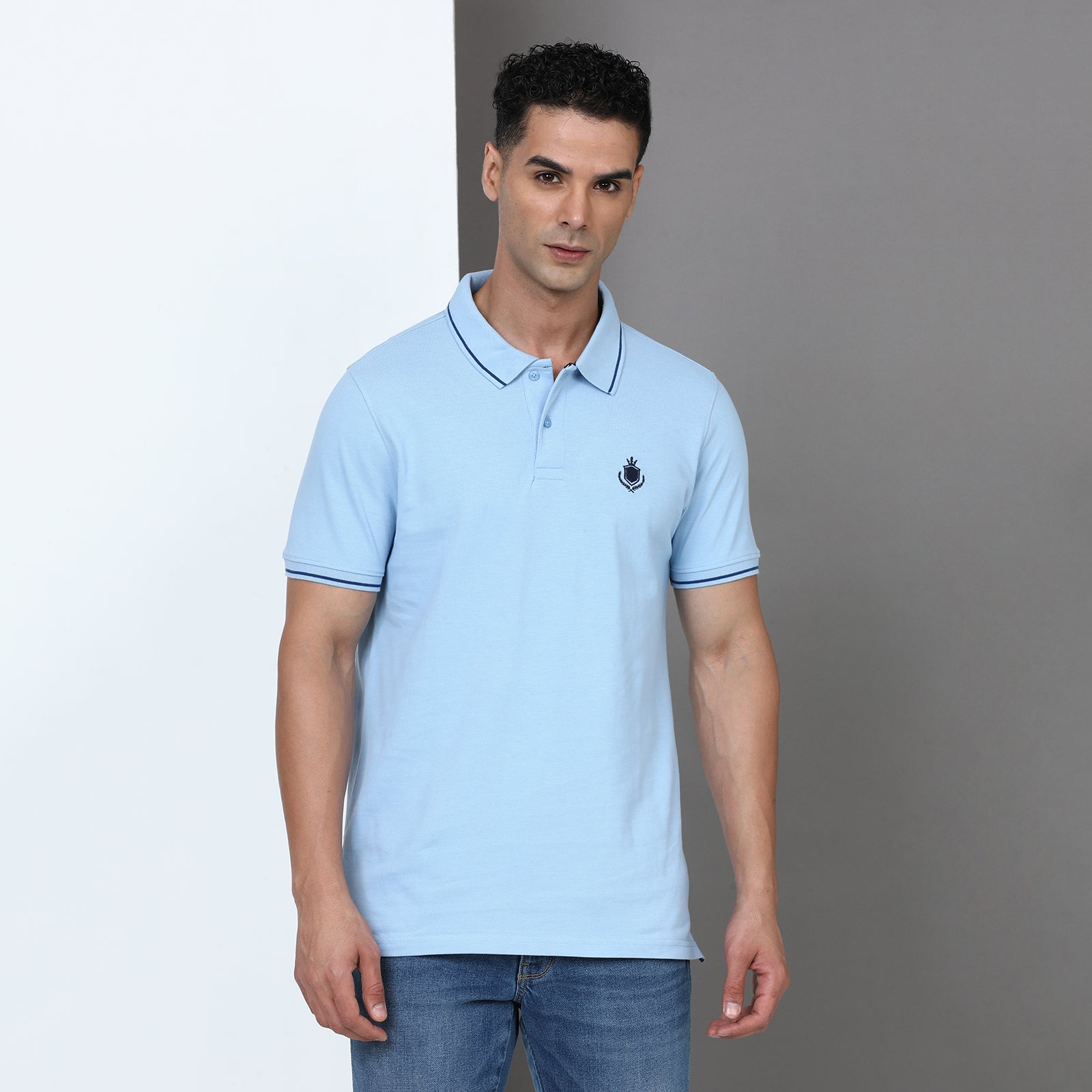 Solid Men Slim Fit Polo T-Shirt