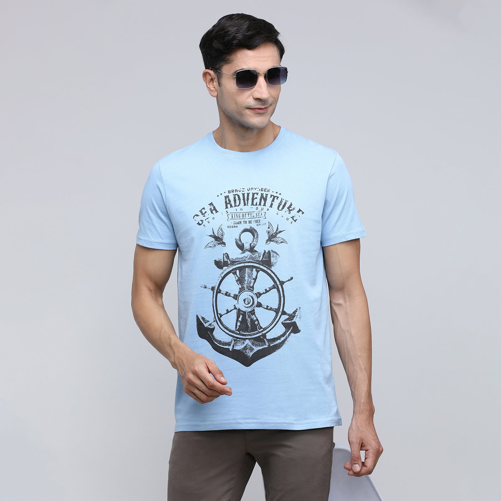 Indo Cotton Men's Crew Neck T-Shirt