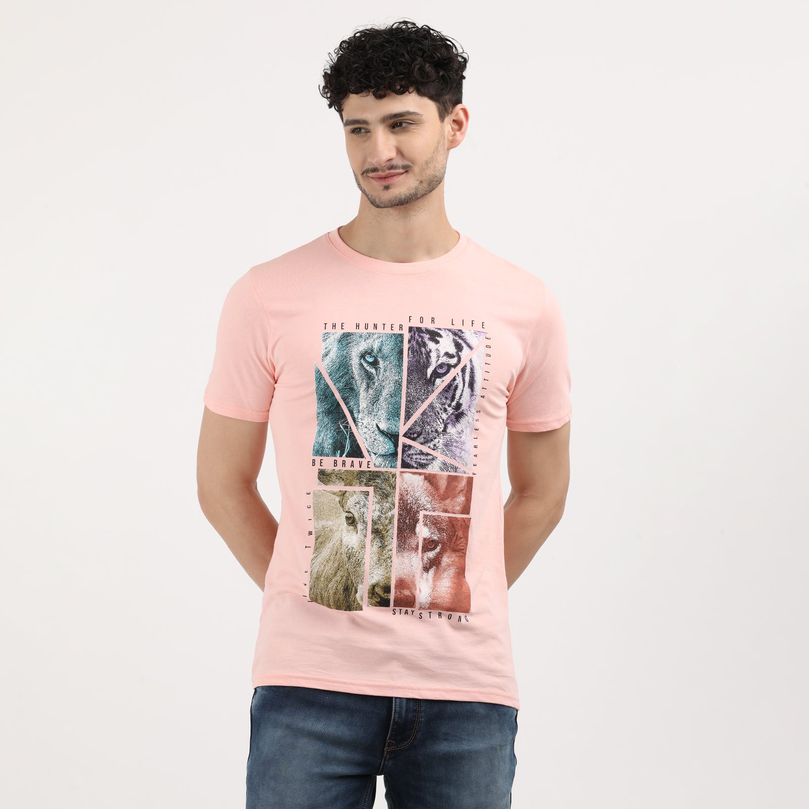 Impatiens Pink Men's Hunter for Life Animal Graphic Tee