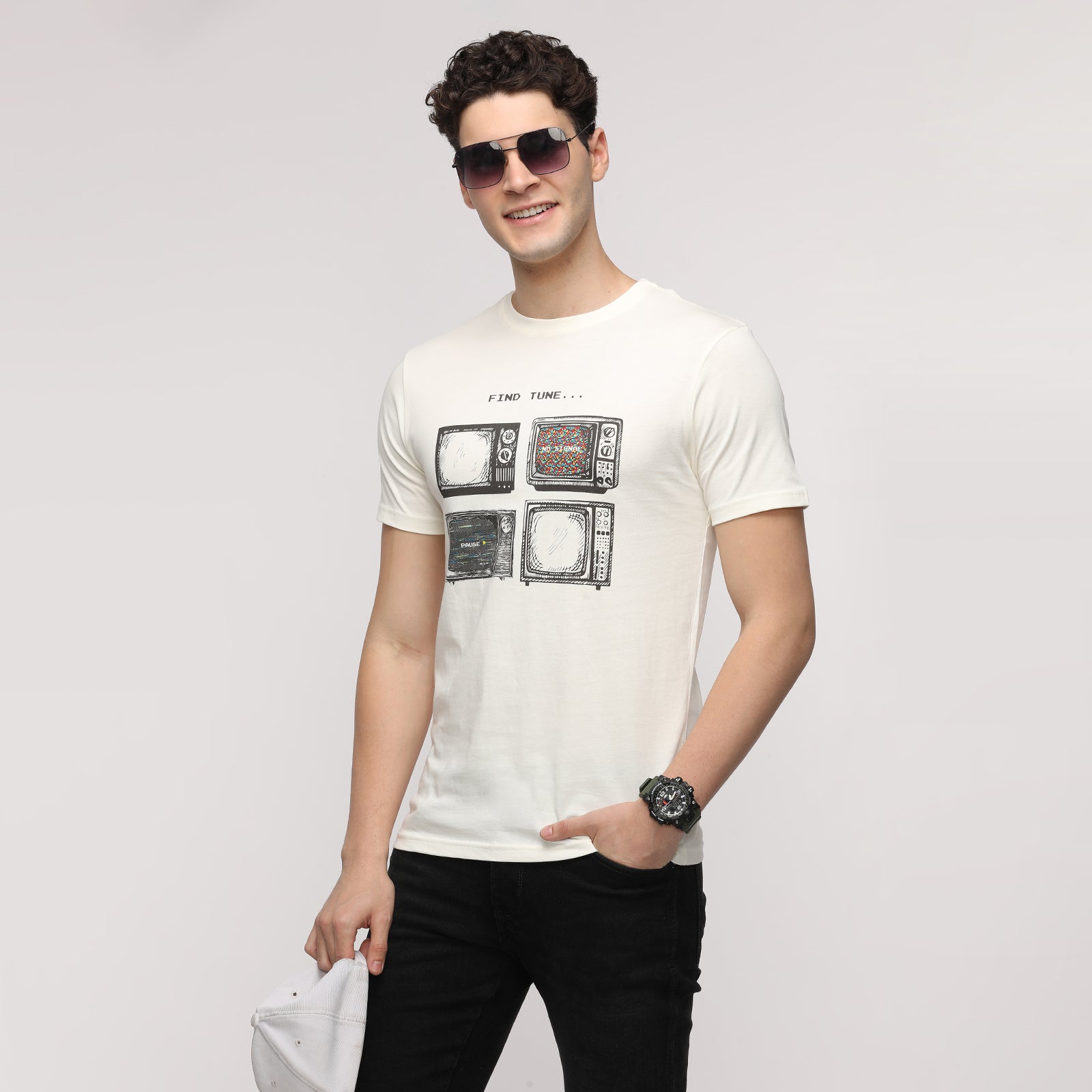 Vanilla Ice Find Tune Men's Graphic Printed Round Neck T-shirt