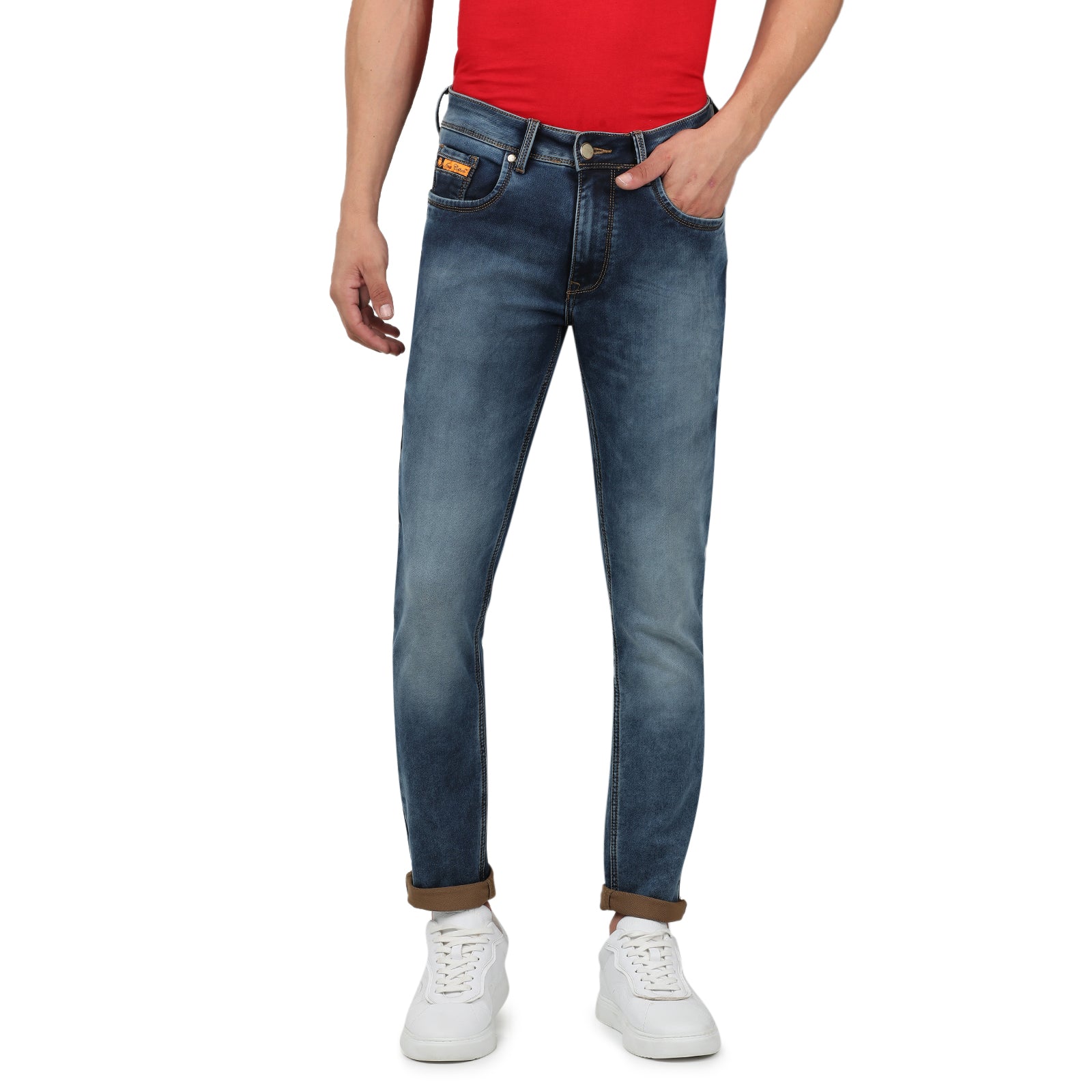 Men's Slim Fit Faded Blue Jeans