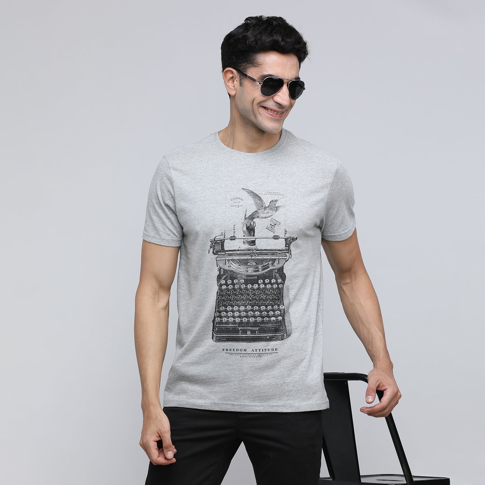 Indo Cotton Men's Crew Neck T-Shirt