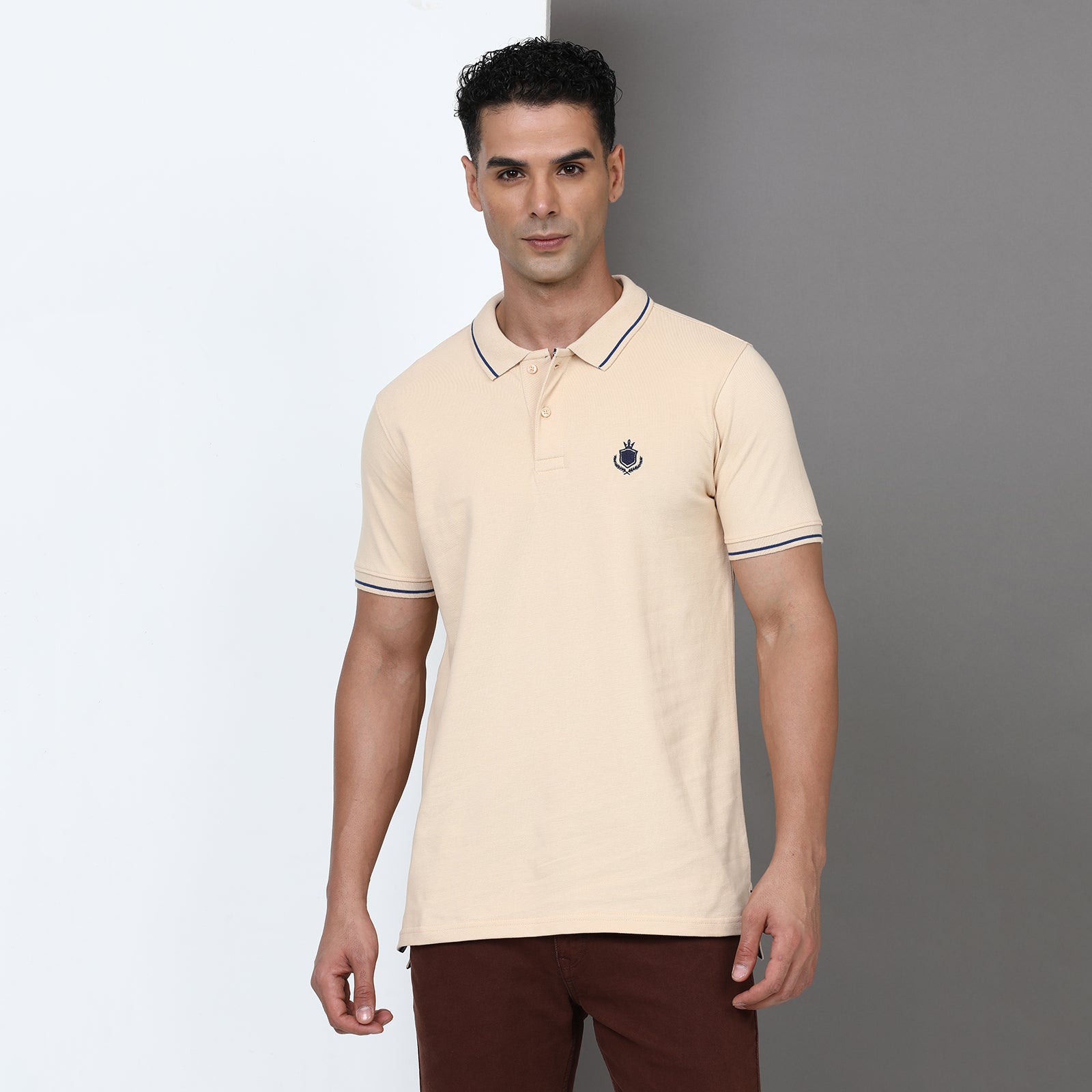 Solid Men Slim Fit Polo T-Shirt